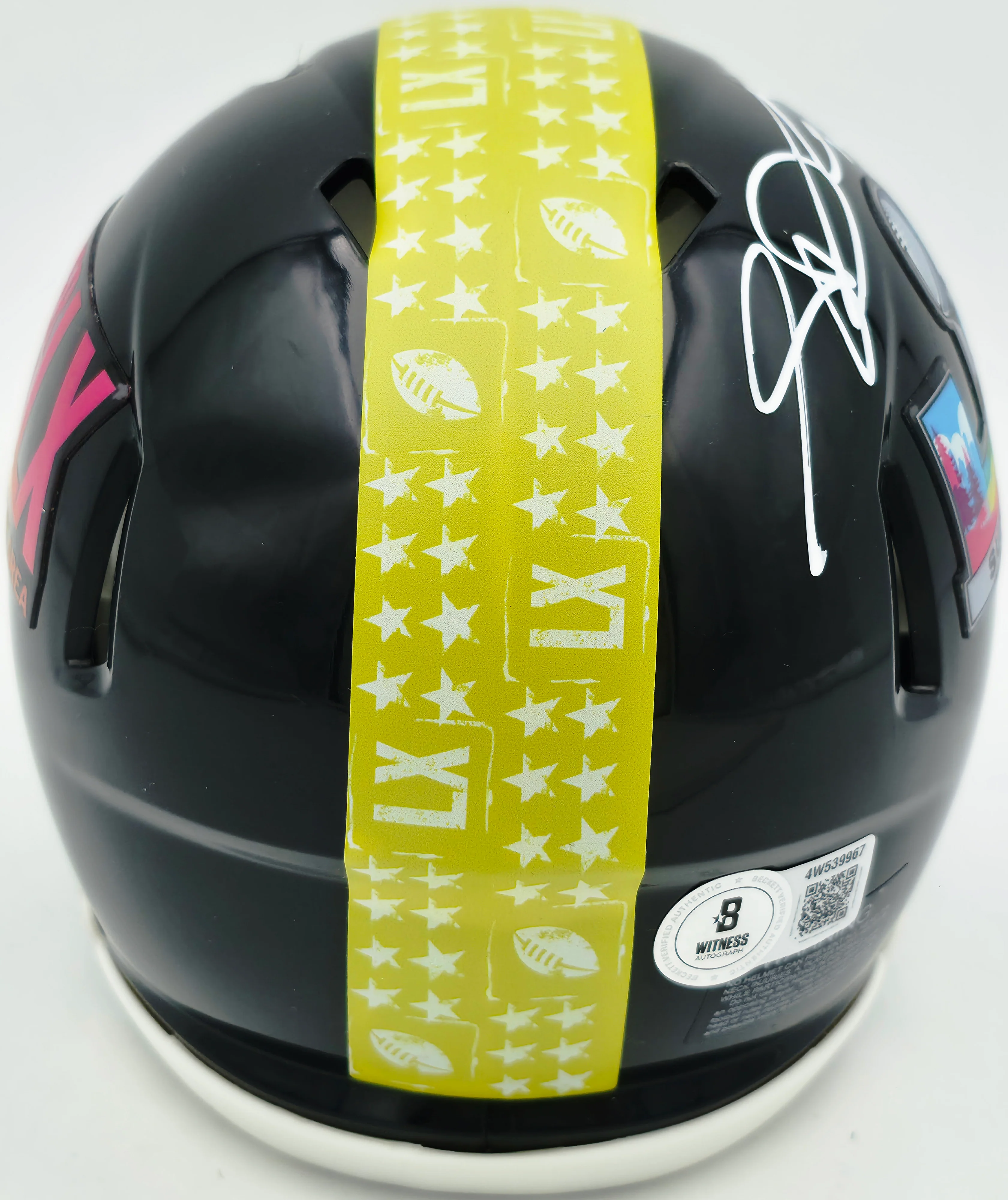 Sam Darnold Autographed Seattle Seahawks Black SB LX Logo Speed Mini Helmet Beckett BAS Witness Stock #261844 - Image 5