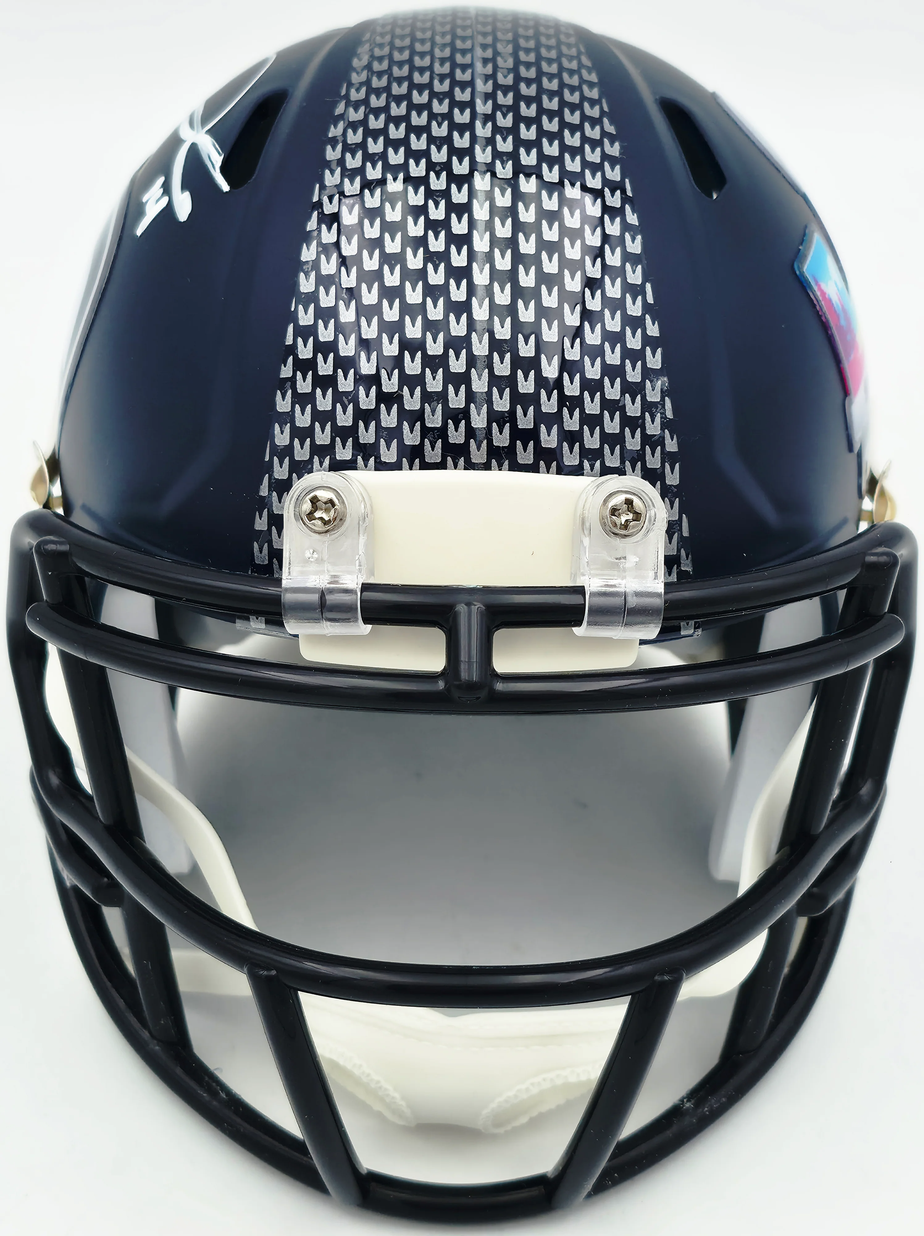 Sam Darnold Autographed Seattle Seahawks Blue SB LX Champions Logo Speed Mini Helmet Beckett BAS Witness Stock #261843 - Image 4