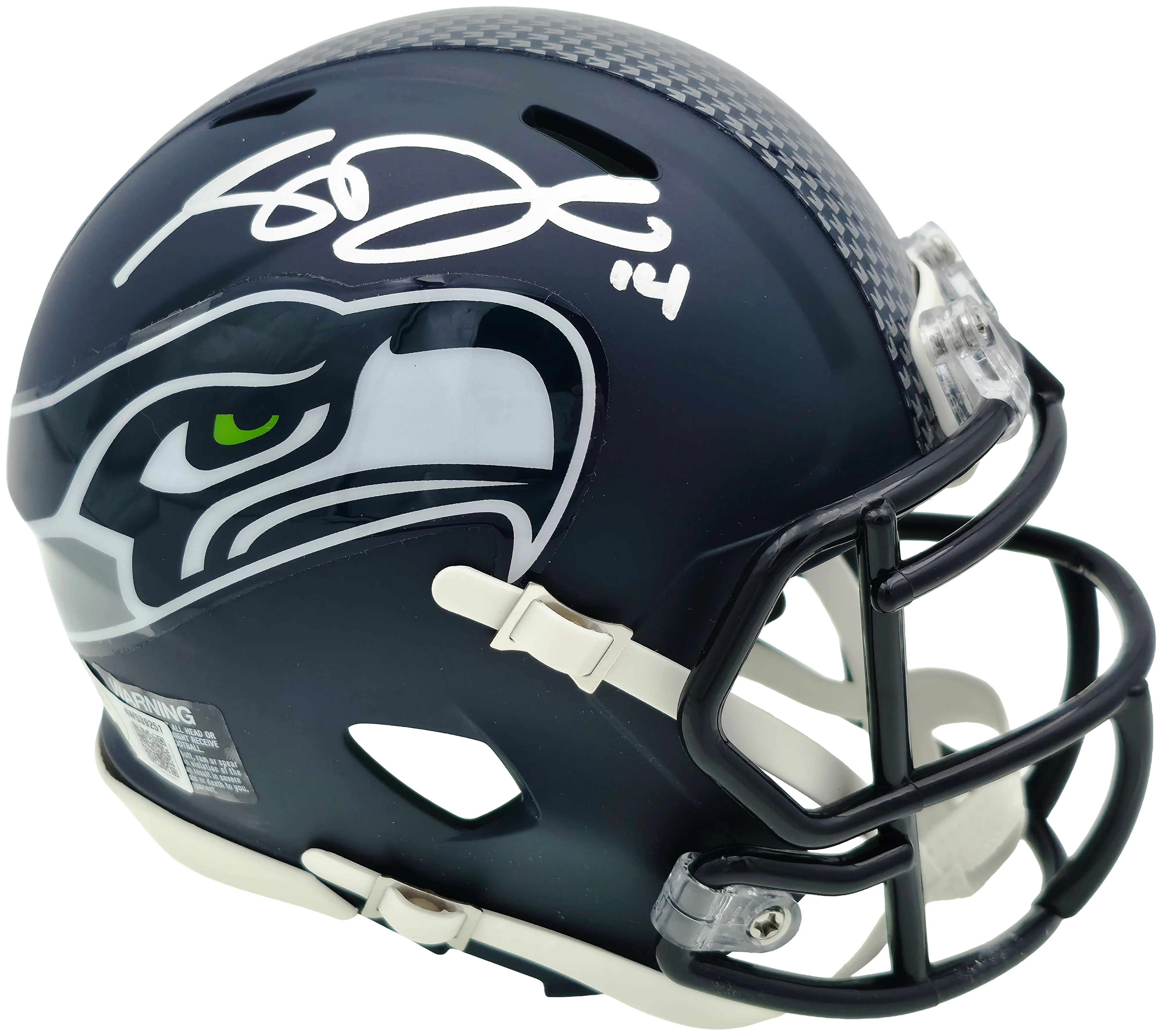 Sam Darnold Autographed Seattle Seahawks Blue Speed Mini Helmet Beckett BAS Witness Stock #261514