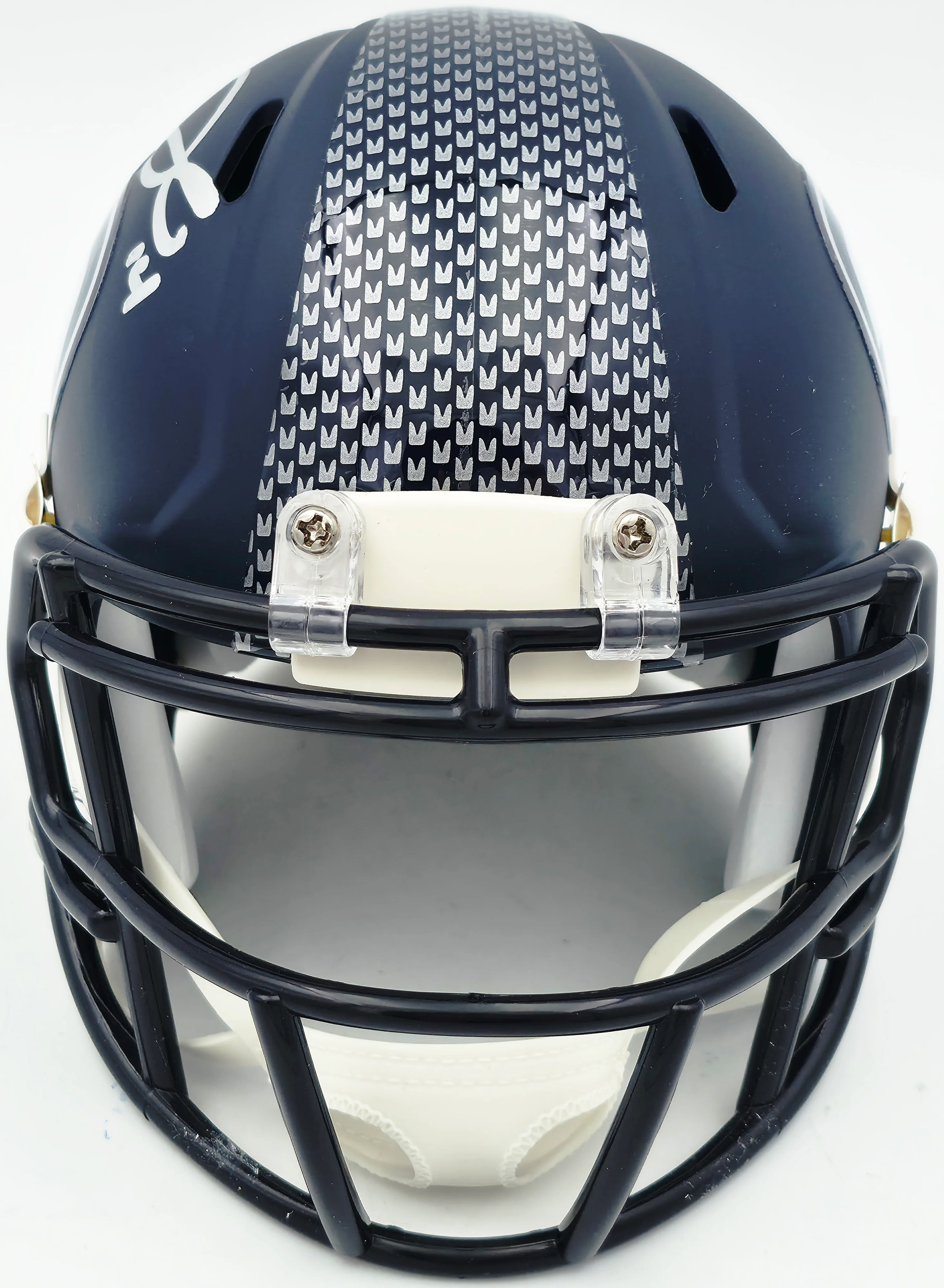 Sam Darnold Autographed Seattle Seahawks Blue Speed Mini Helmet Beckett BAS Witness Stock #261514 - Image 3