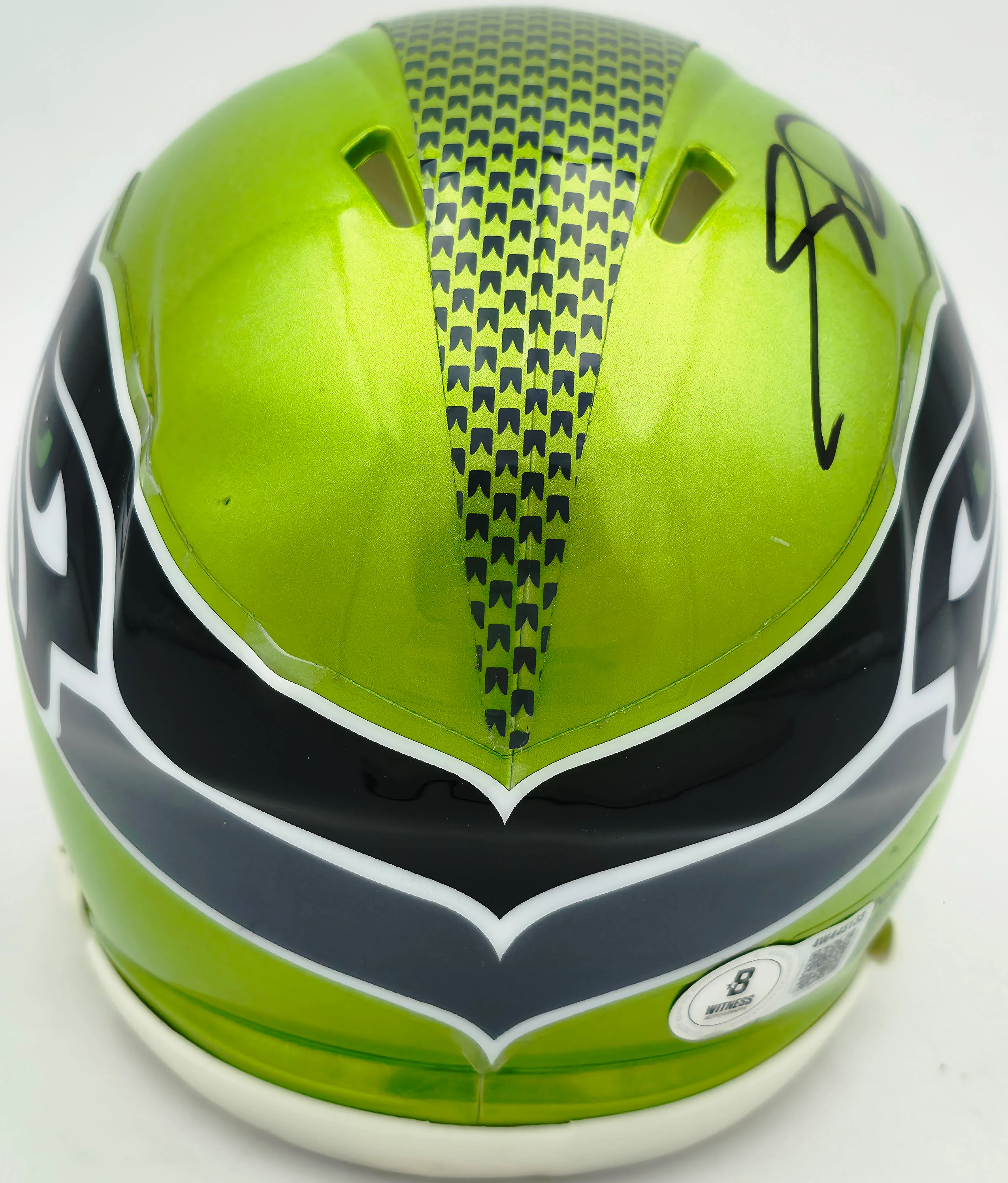 Sam Darnold Autographed Seattle Seahawks Flash Green Speed Mini Helmet Beckett BAS Witness Stock #261845 - Image 4