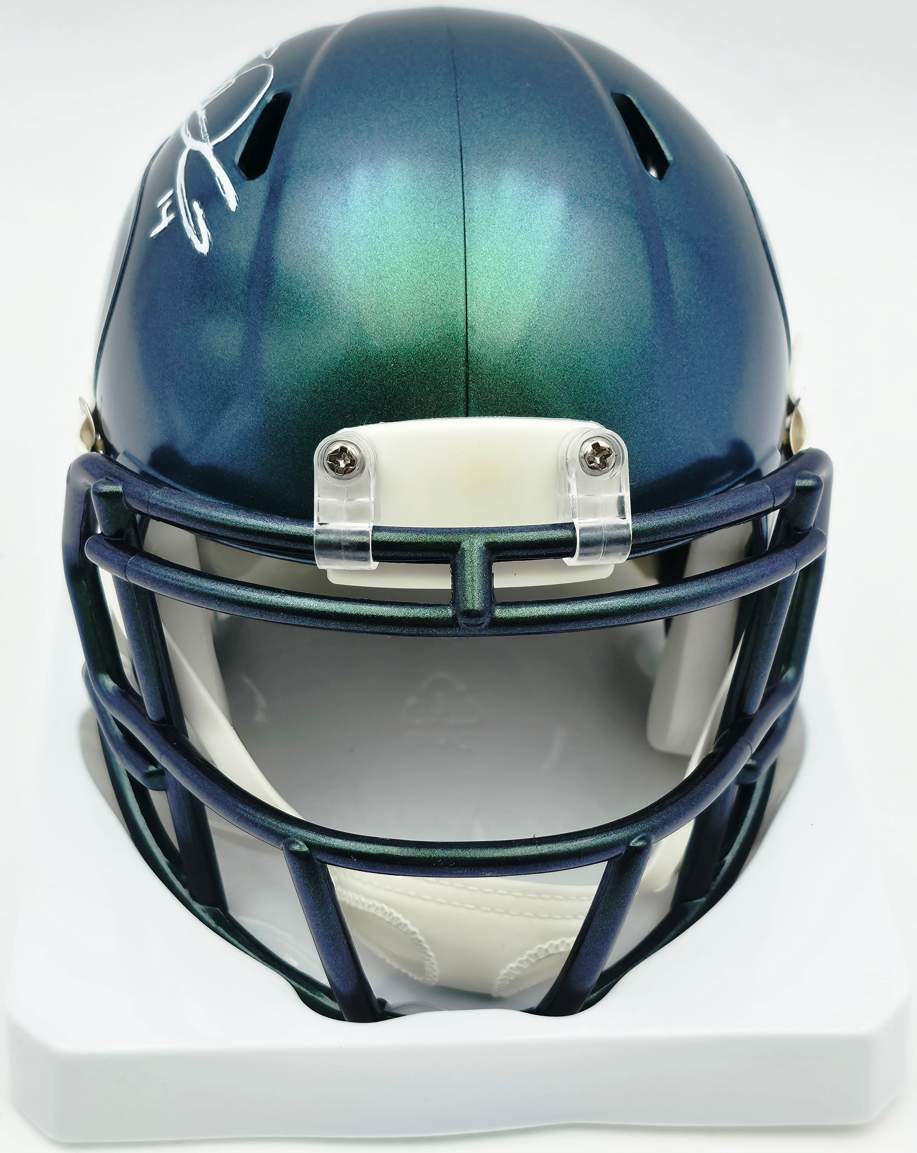 Sam Darnold Autographed Seattle Seahawks Green Rivalries Speed Mini Helmet (Smudged) Beckett BAS Witness #4W539946 - Image 3