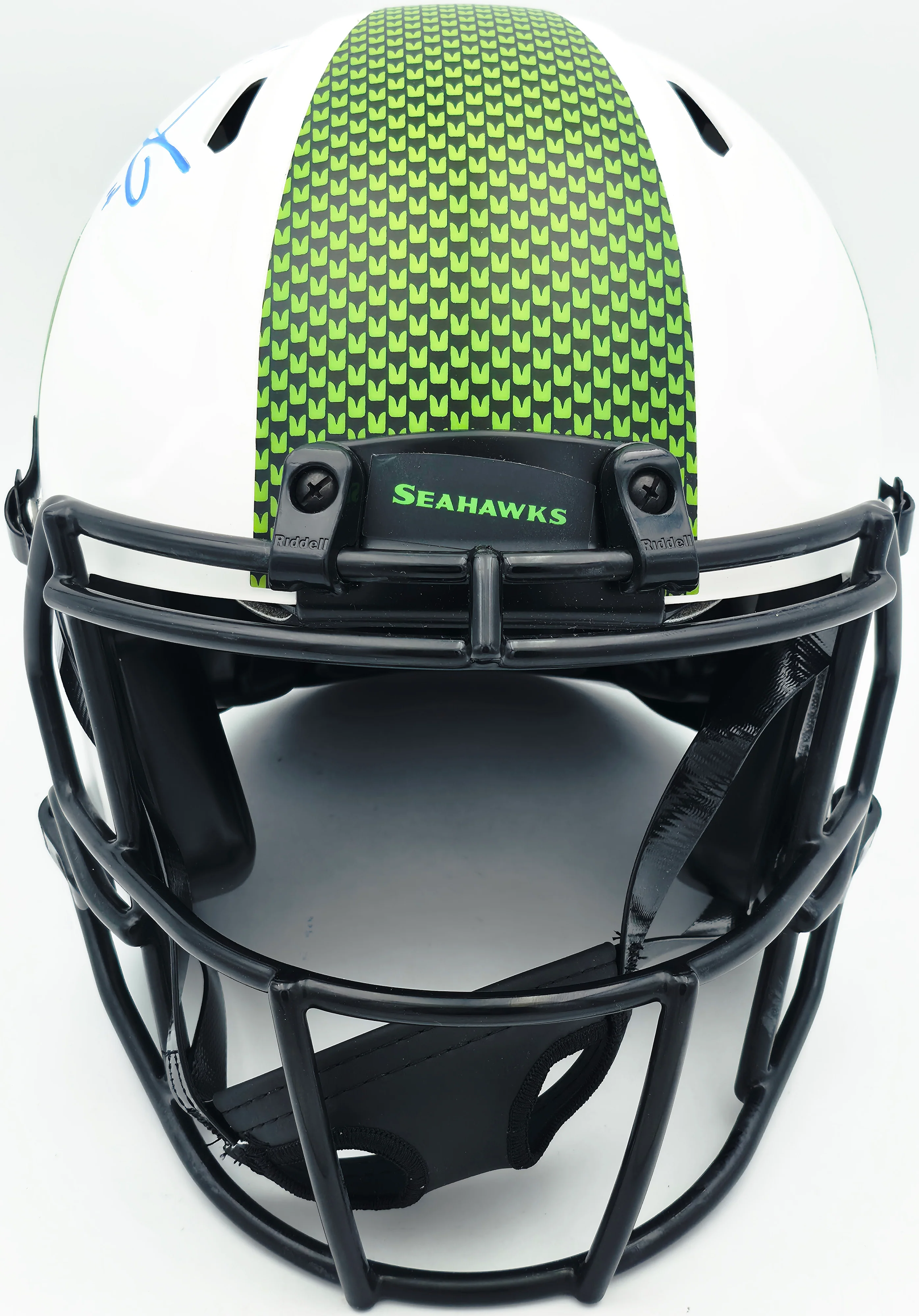 Sam Darnold Autographed Seattle Seahawks Lunar Eclipse White Full Size Speed Authentic Helmet "SB LX Champs" Beckett BAS Witness Stock #261510 - Image 3