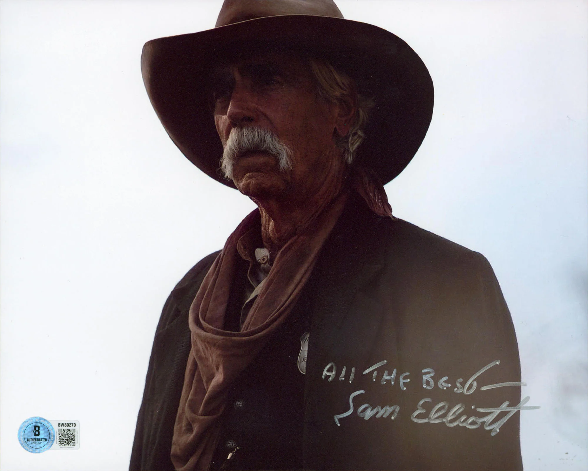 Sam Elliott 1883 "All The Best" Authentic Signed 8x10 Photo BAS #BW89270 - Image 2