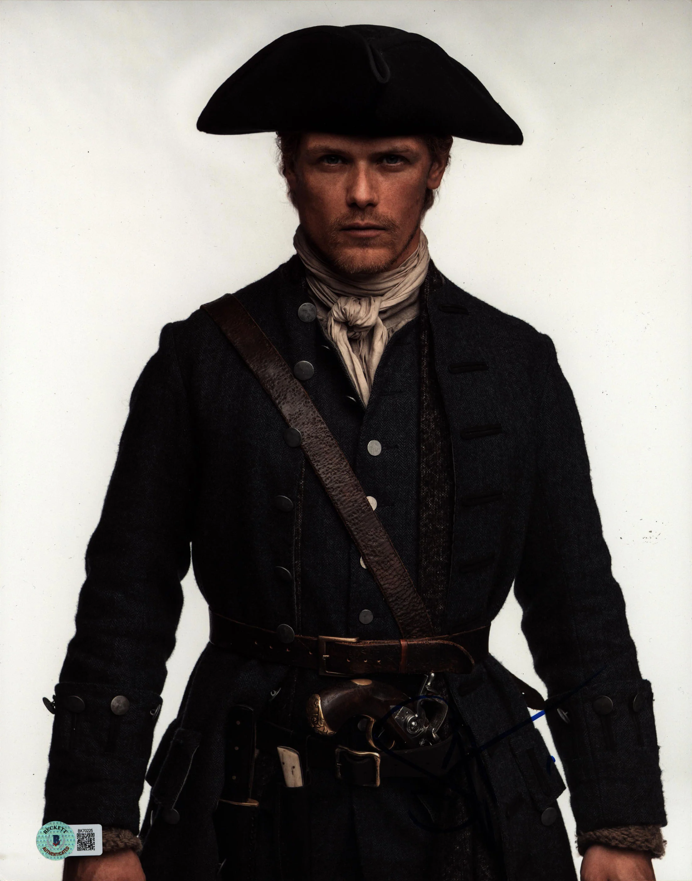 Sam Heughan Outlander Authentic Signed 11x14 Vertical Photo BAS #BK70225 - Image 2