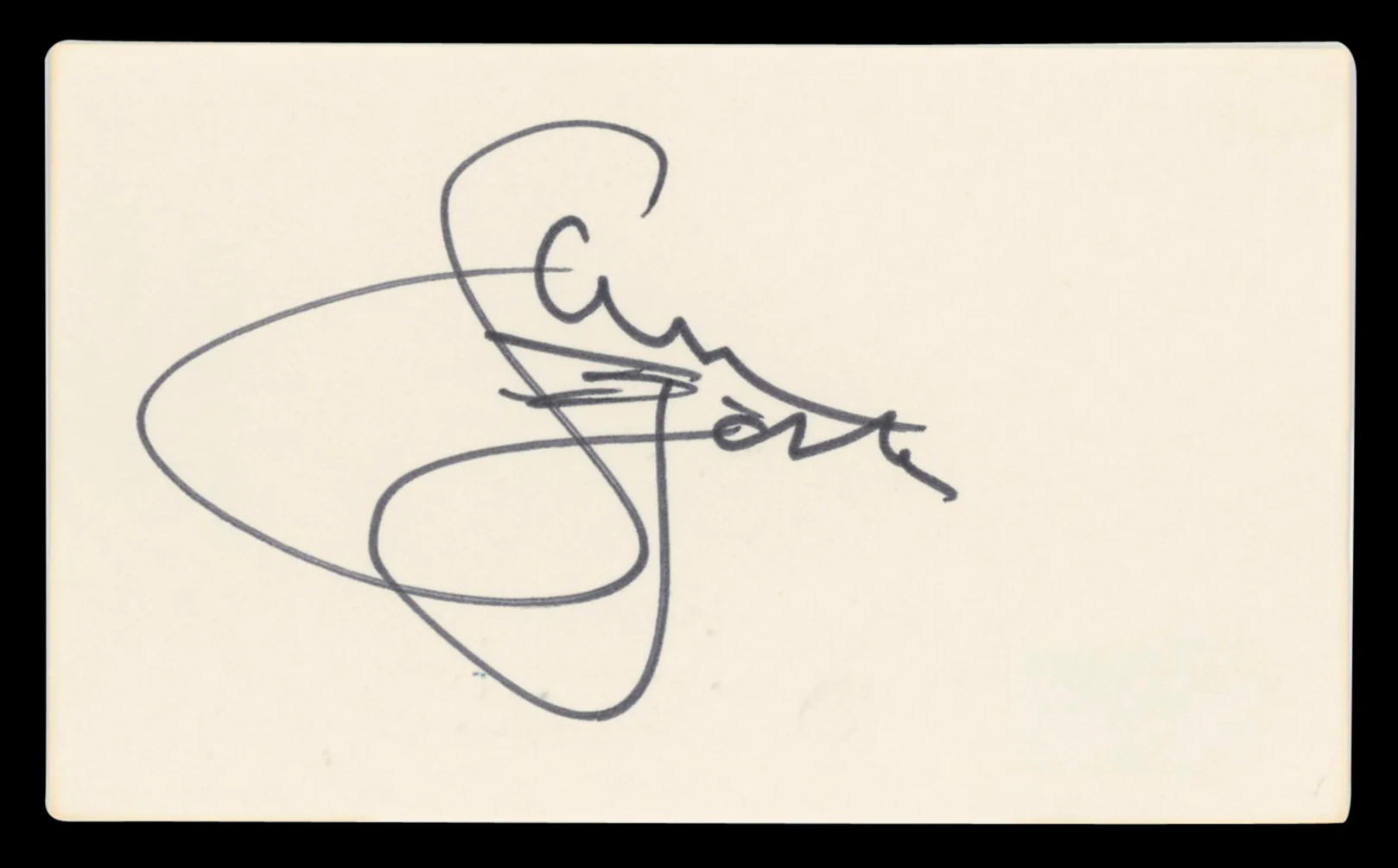 Sam J. Jones Flash Gordon Authentic Signed 3x5 Index Card BAS #BV03252