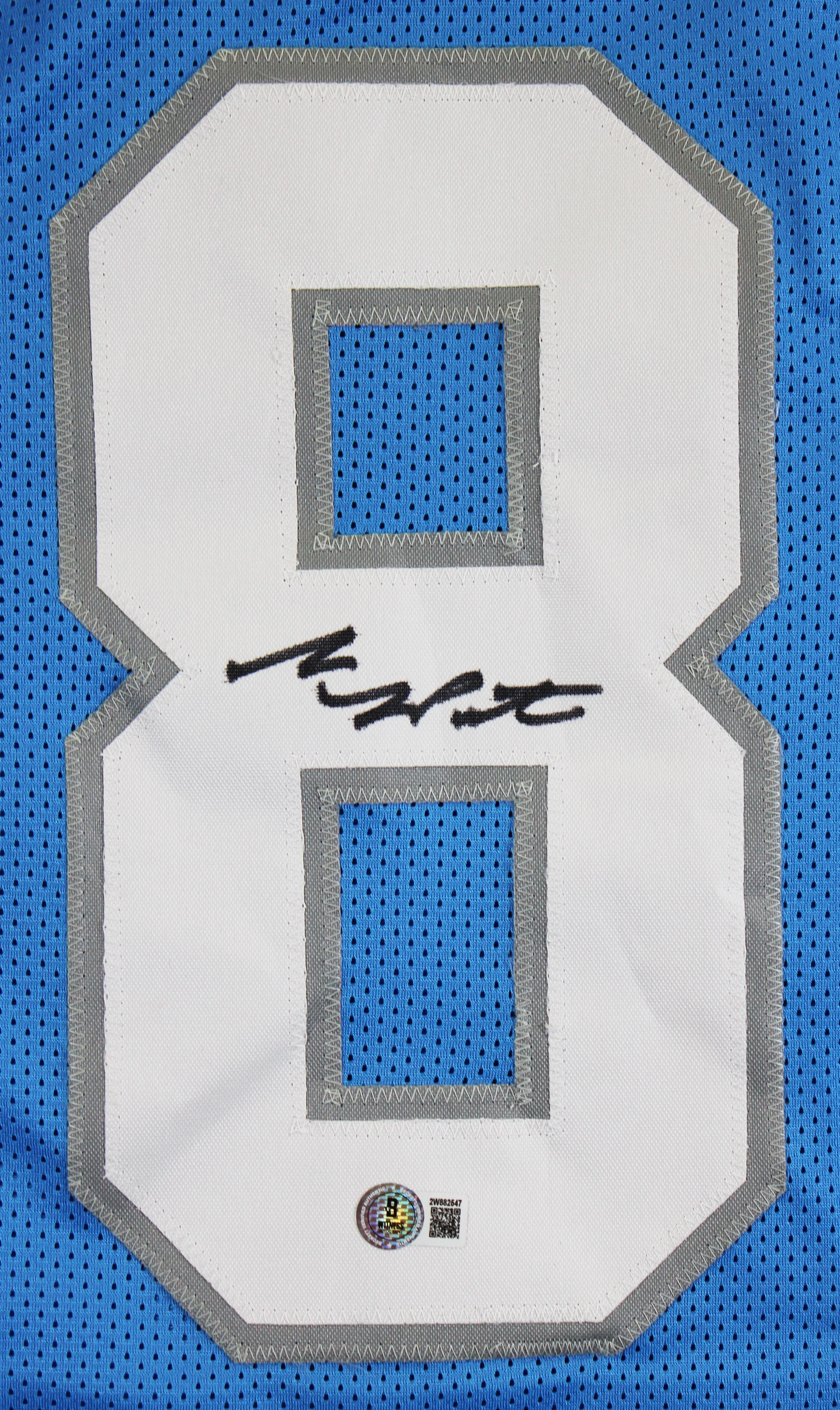 Sam Laporta Authentic Signed Blue Pro Style Jersey Autographed BAS Witnessed 3 - Image 3
