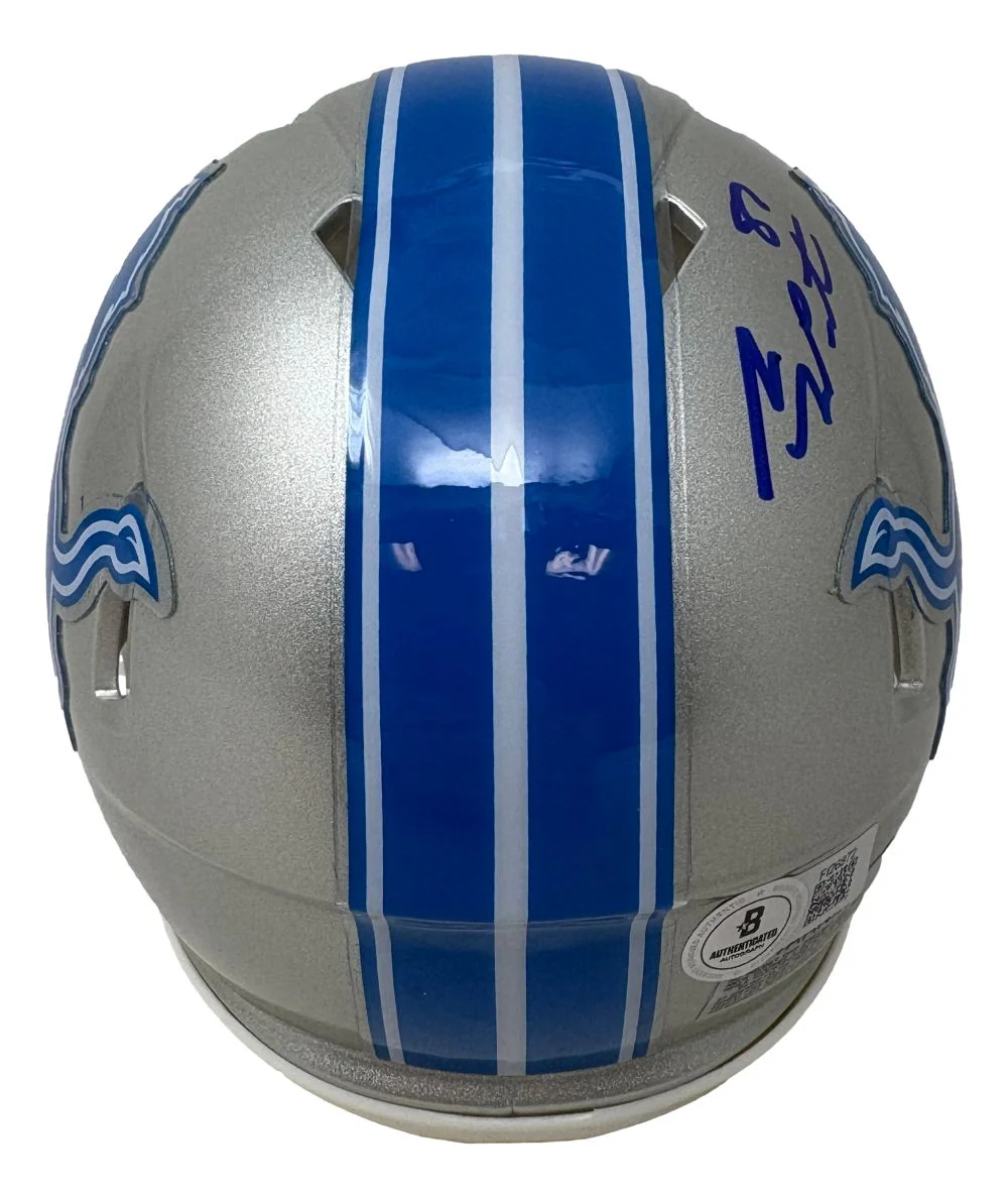 Sam LaPorta Signed Detroit Lions Mini Speed Helmet BAS ITP - Image 2