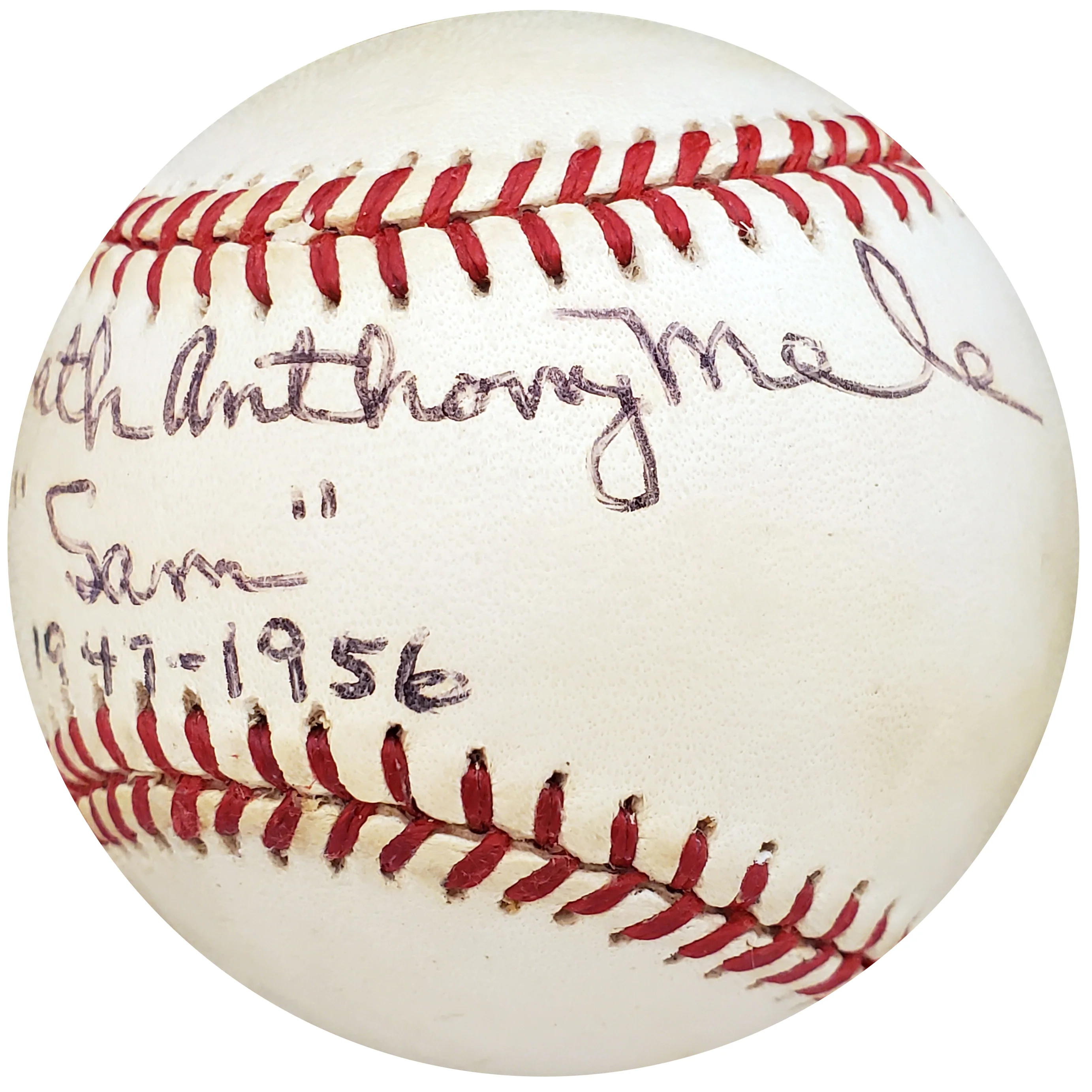 Sam Mele Autographed Official NL Baseball Washington Senators, Minnesota Twins Full Name Beckett BAS #S50774 - Image 3