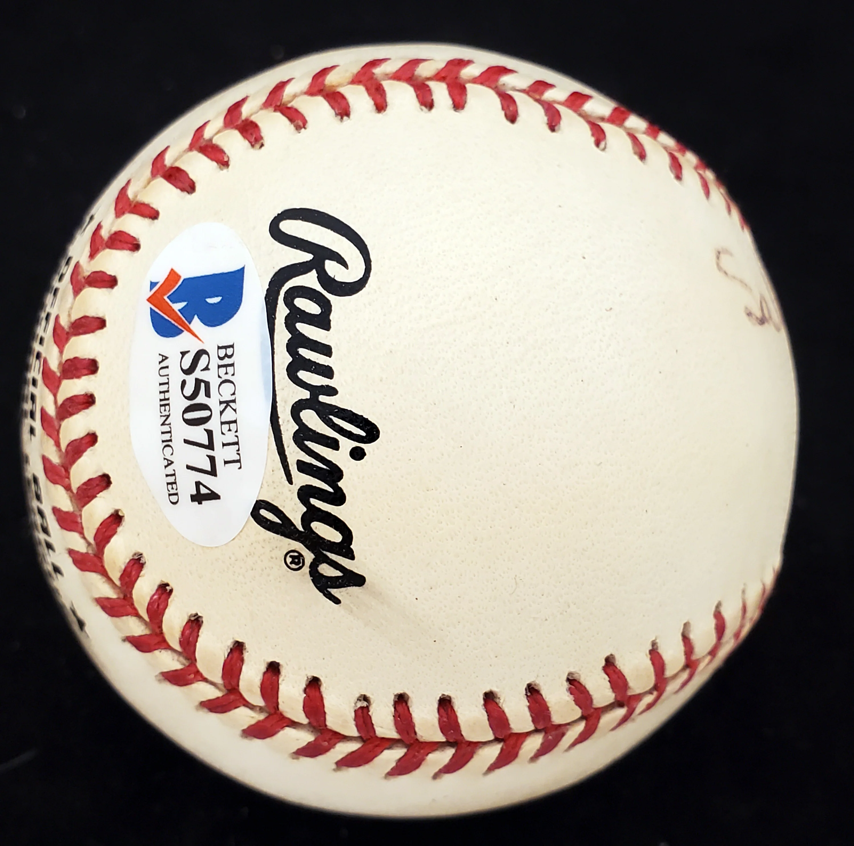 Sam Mele Autographed Official NL Baseball Washington Senators, Minnesota Twins Full Name Beckett BAS #S50774 - Image 5