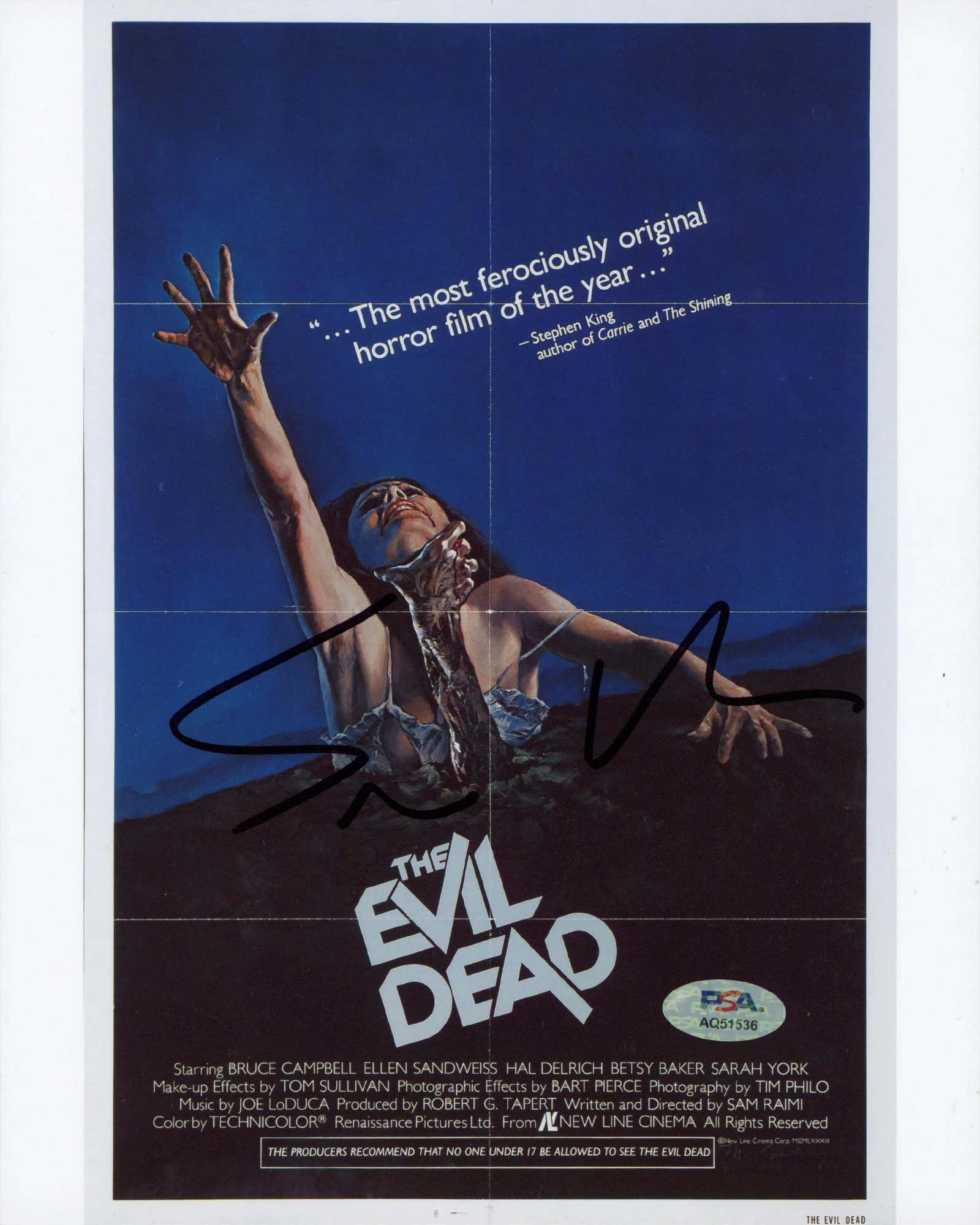 Sam Raimi The Evil Dead Authentic Signed 8x10 Vertical Photo PSA/DNA #AQ51536
