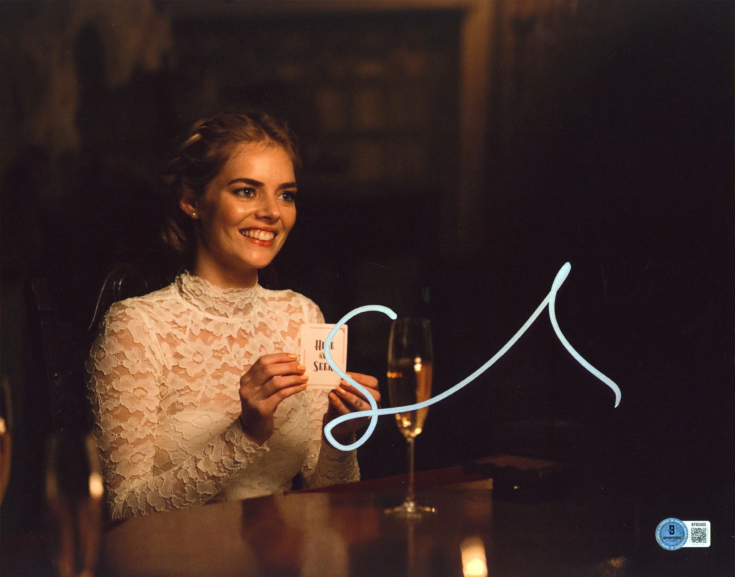 Samara Weaving Ready or Not Authentic Signed 11x14 Horizontal Photo BAS #BT03435 - Image 2
