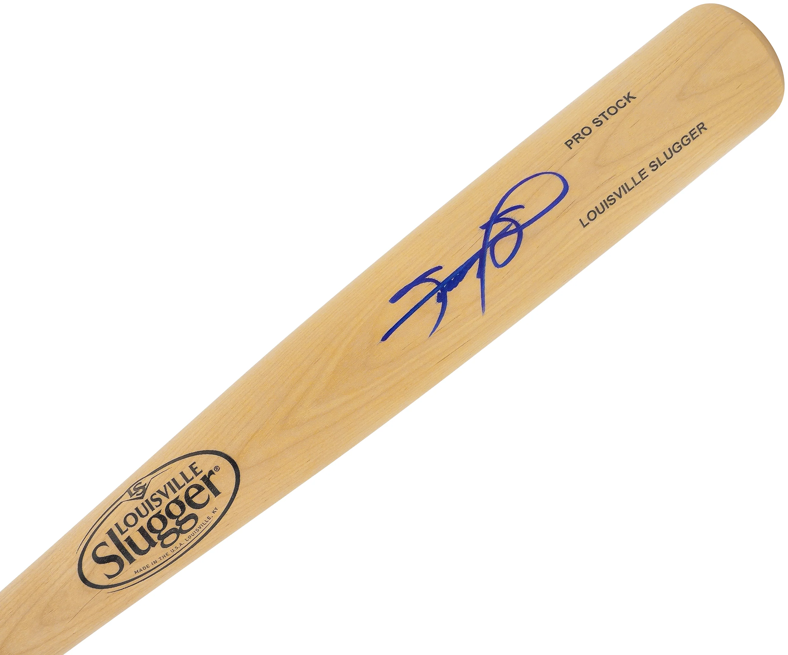 Sammy Sosa Autographed Blonde Louisville Slugger Pro Stock Baseball Bat Chicago Cubs Beckett BAS Witness Stock #236675 - Image 2