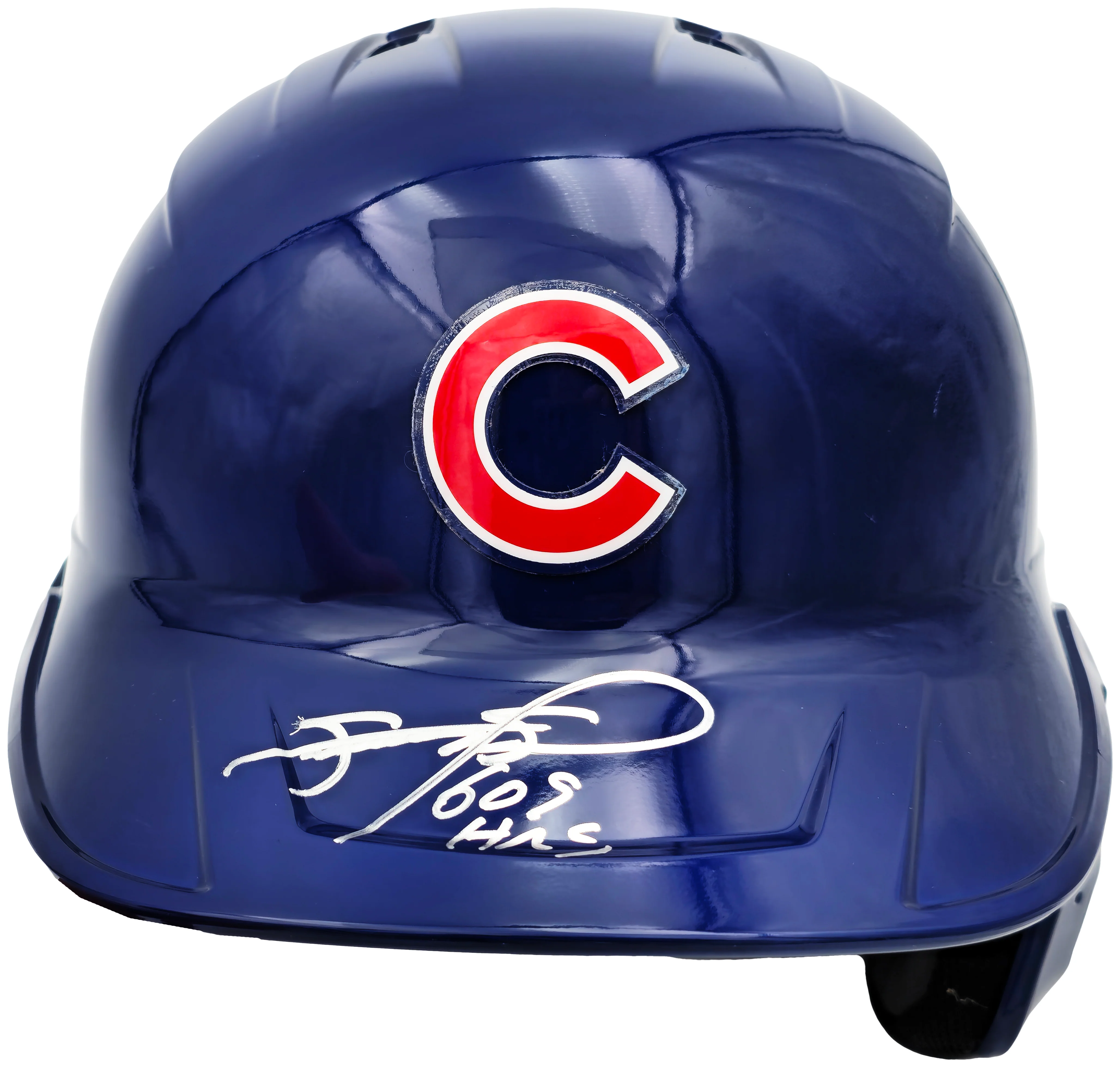 Sammy Sosa Autographed Chicago Cubs Blue Full Size Mach Pro Replica Helmet "609 HR" Beckett BAS Witness Stock #235465 - Image 2