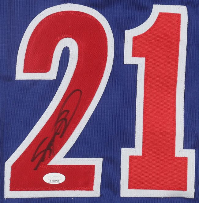 Sammy Sosa Chicago Signed Blue Baseball Jersey JSA - Image 2