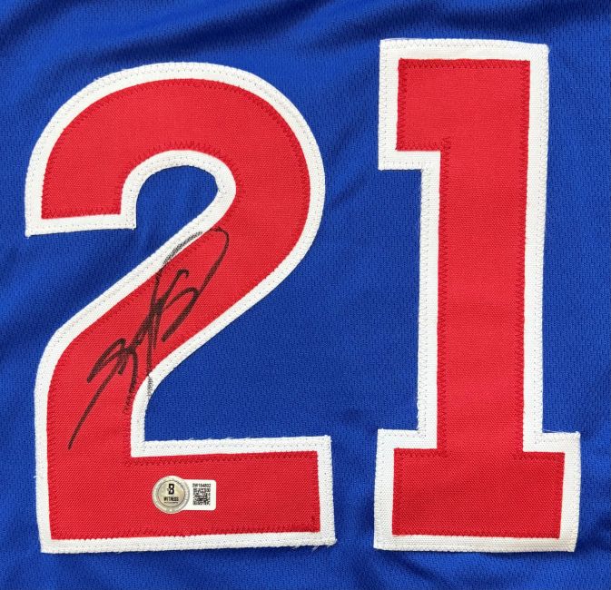 Sammy Sosa Chicago Signed Blue Slammin Sammy Baseball Jersey BAS - Image 2