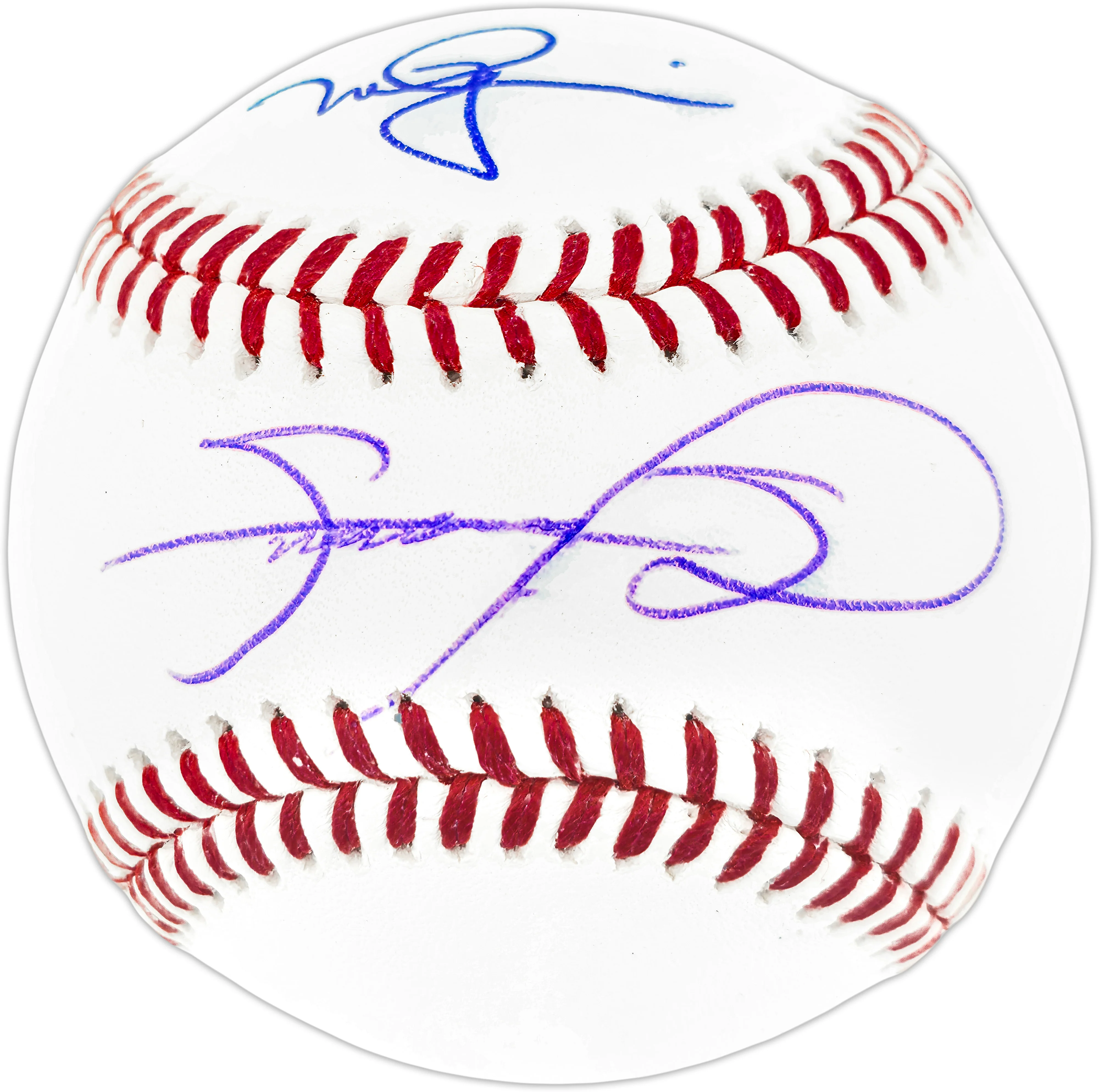 Sammy Sosa & Mark McGwire Autographed Official MLB Baseball Chicago Cubs, St. Louis Cardinals Beckett BAS Witness Stock #253599 - Image 4