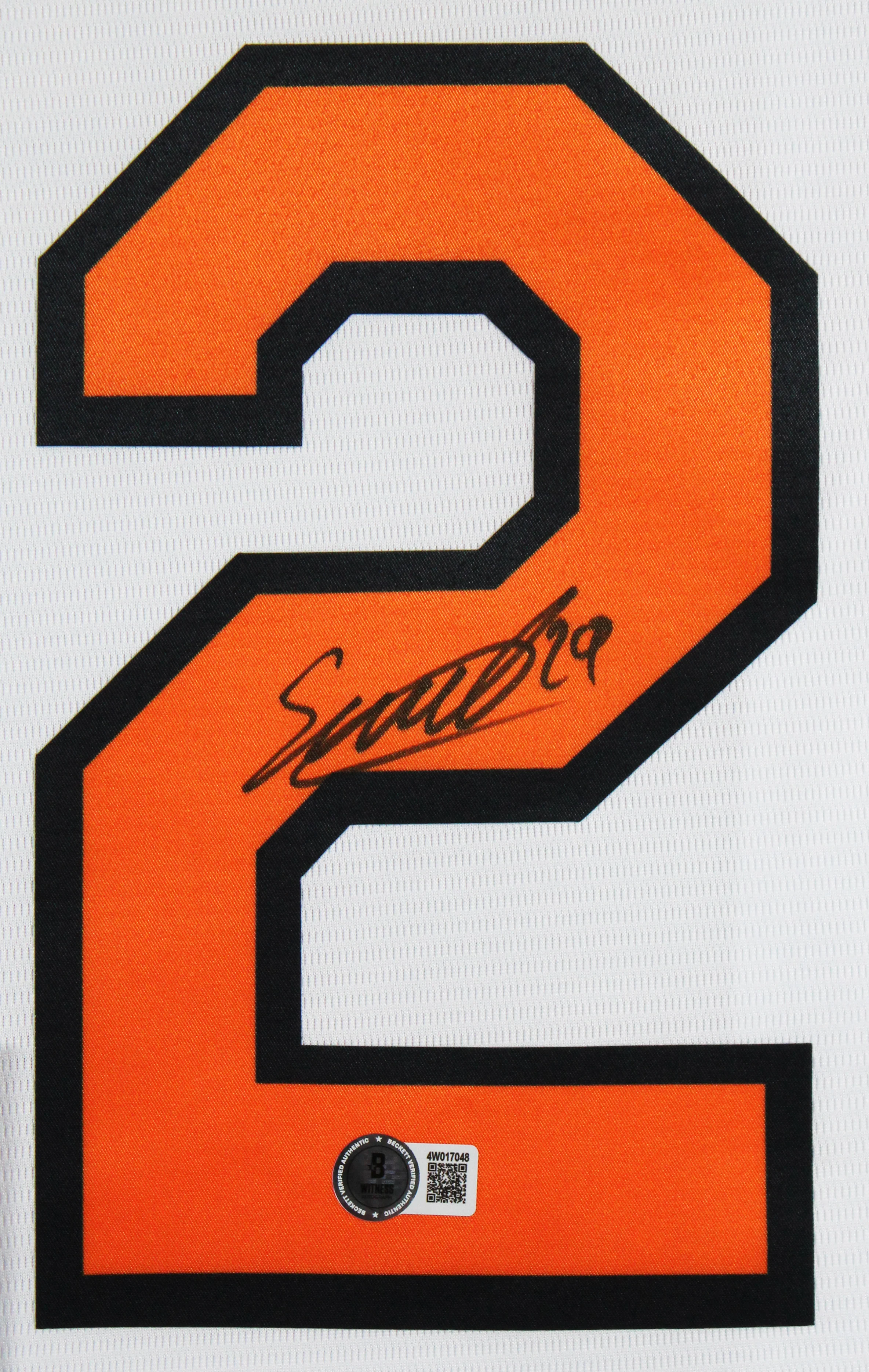 Samuel Basallo Authentic Signed White Pro Style Framed Jersey BAS Witnessed - Image 3