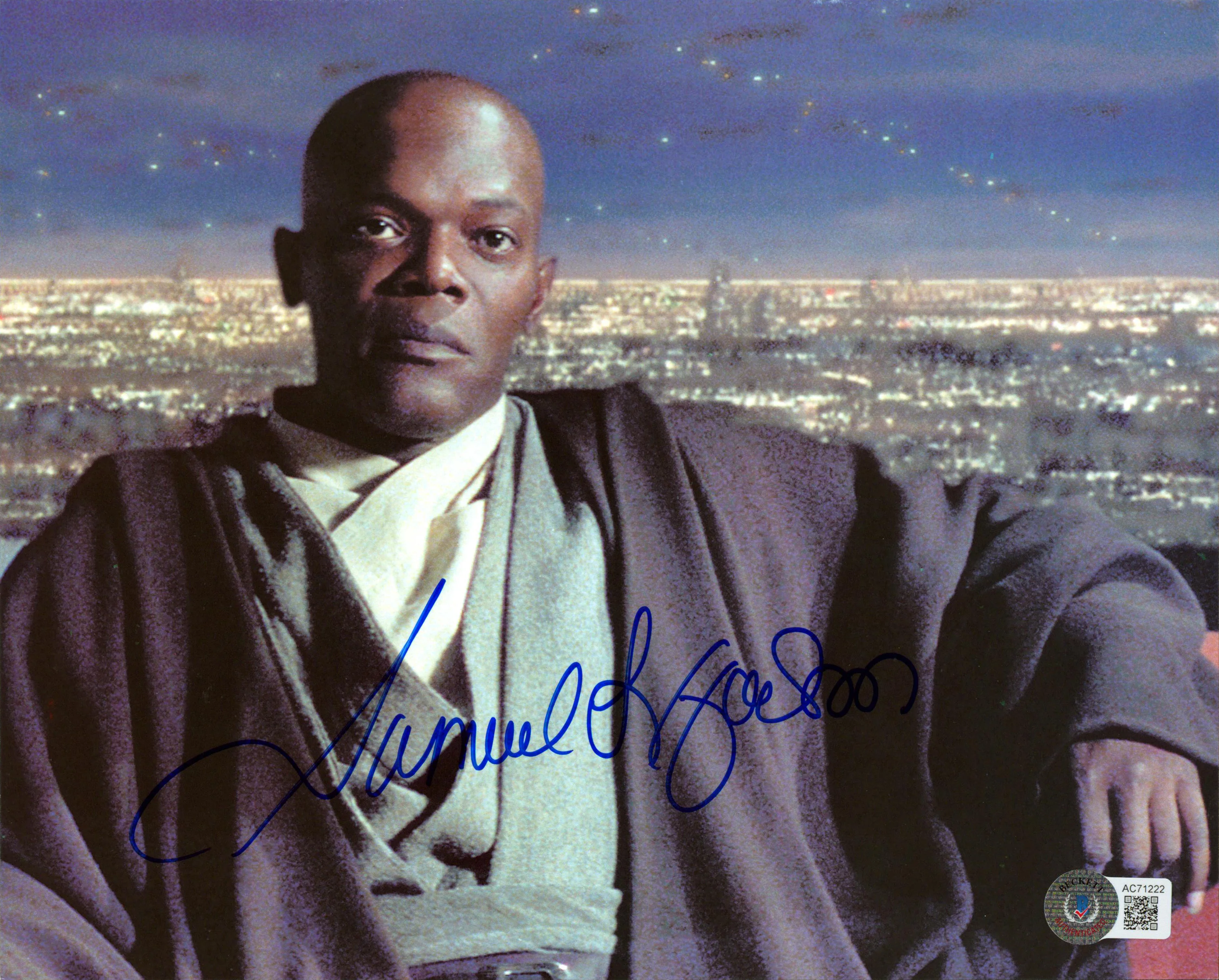 Samuel L. Jackson Star Wars Authentic Signed 8x10 Framed Photo BAS #AC71222 - Image 3