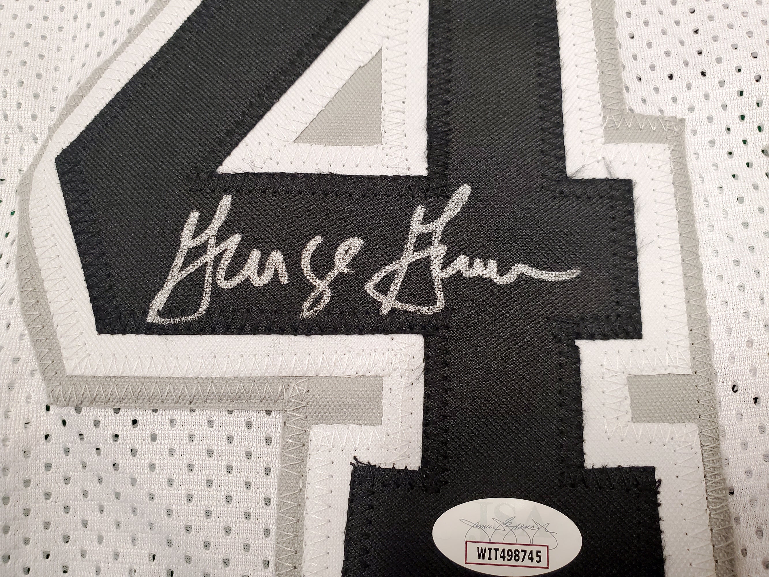 San Antonio Spurs George Gervin Autographed White Jersey JSA Stock #197001 - Image 2
