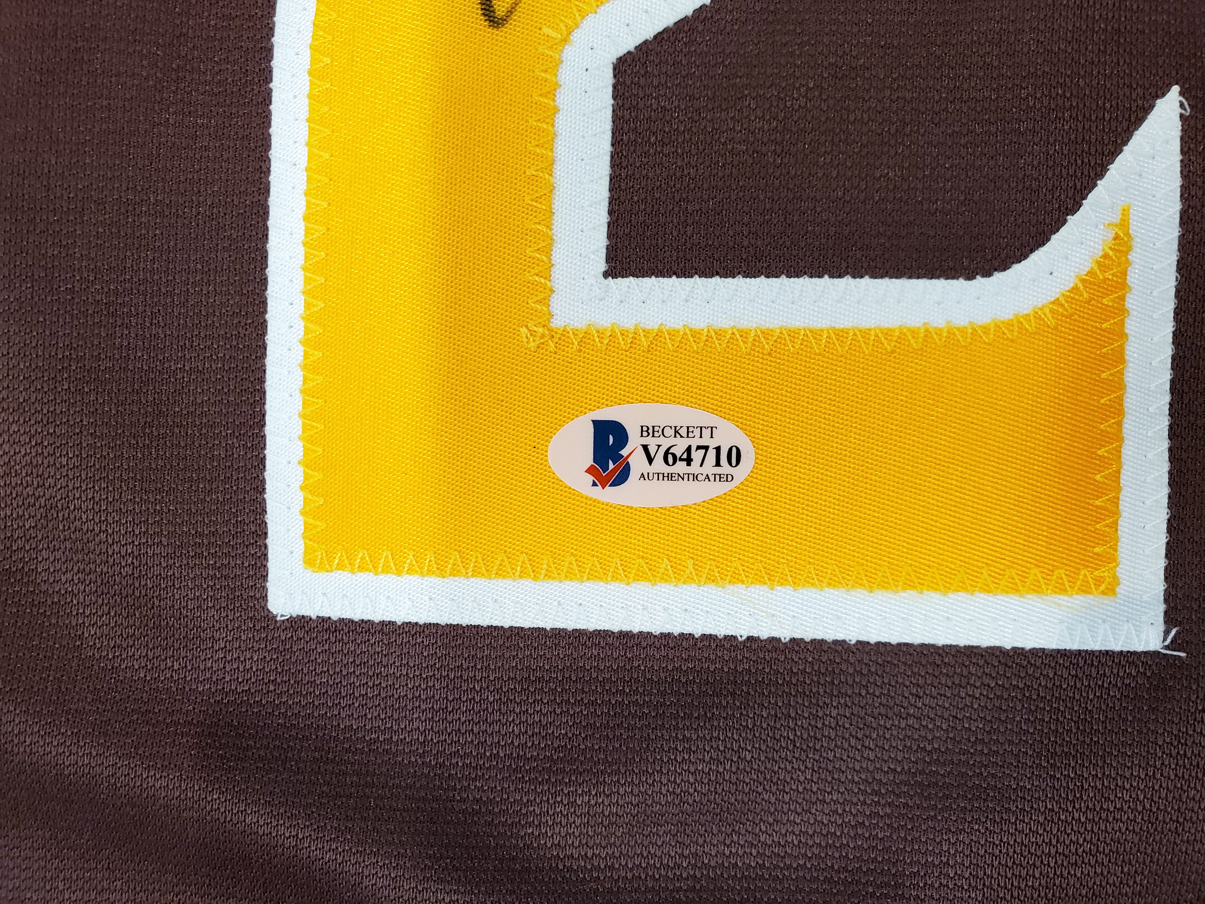 San Diego Padres Fernando Tatis Jr. Autographed Brown Jersey Beckett BAS Stock #195287 - Image 3