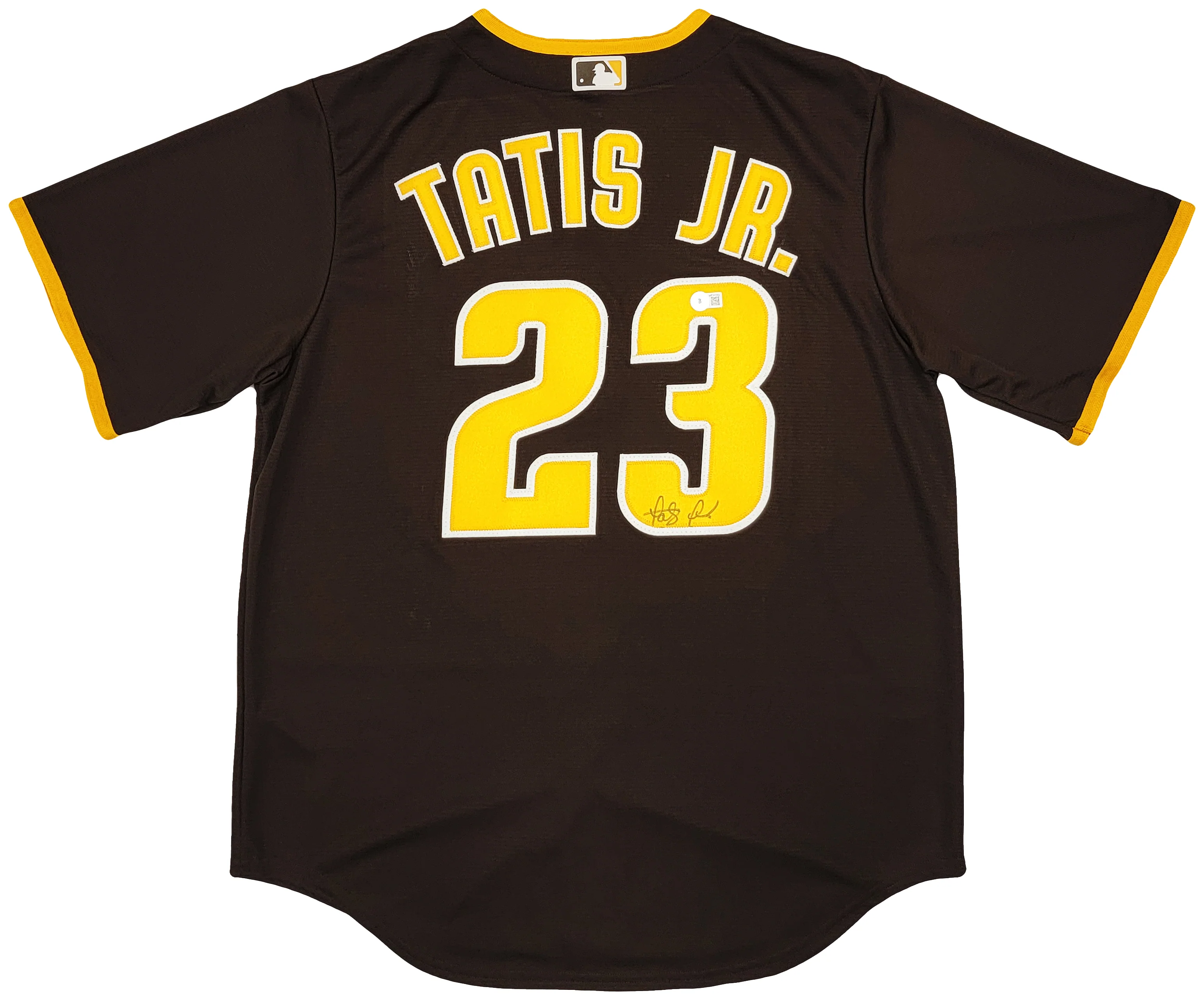 San Diego Padres Fernando Tatis Jr. Autographed Brown Nike Jersey Size L Beckett BAS Witness Stock #207926 - Image 2