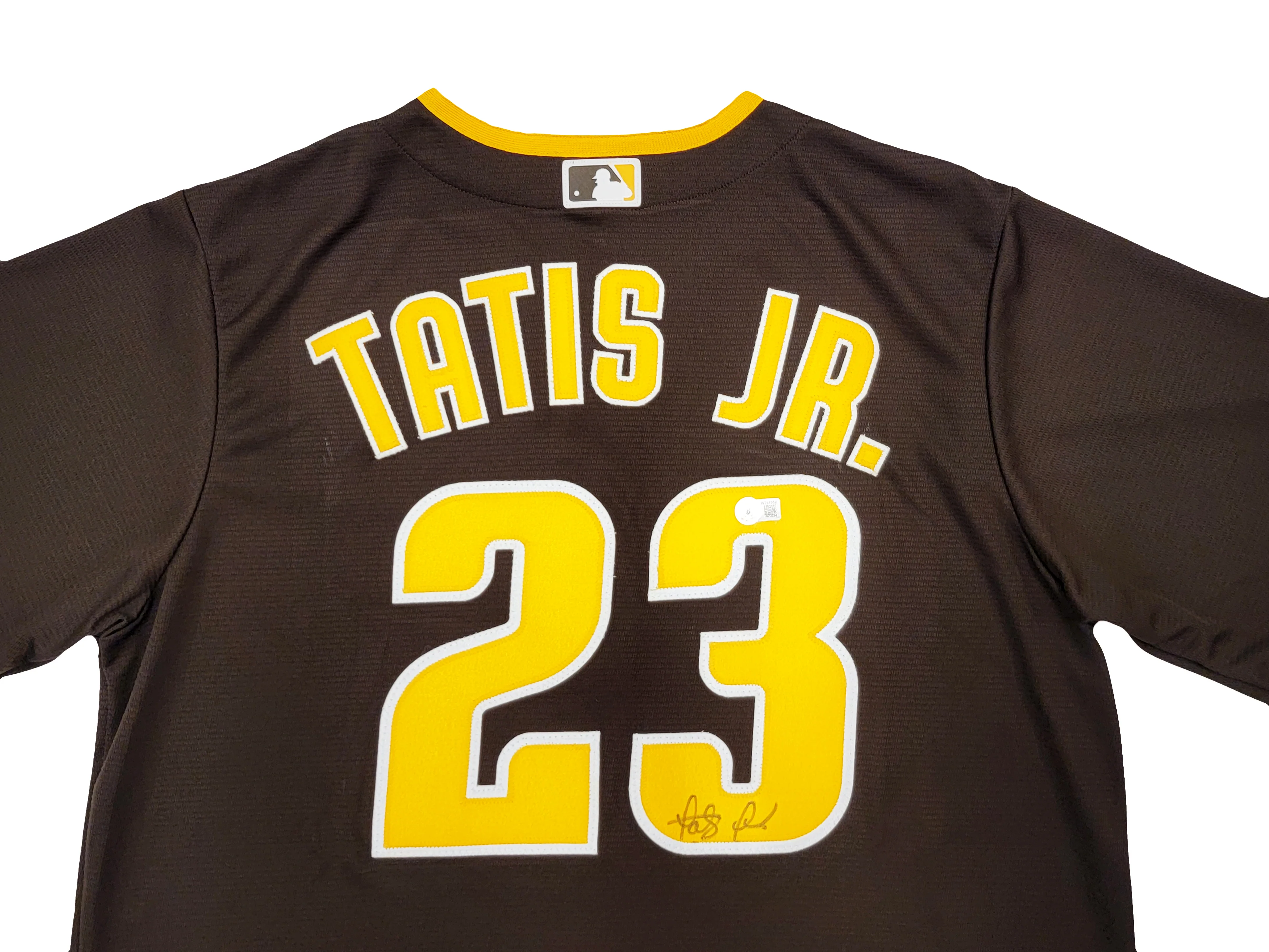 San Diego Padres Fernando Tatis Jr. Autographed Brown Nike Jersey Size L Beckett BAS Witness Stock #207926 - Image 3
