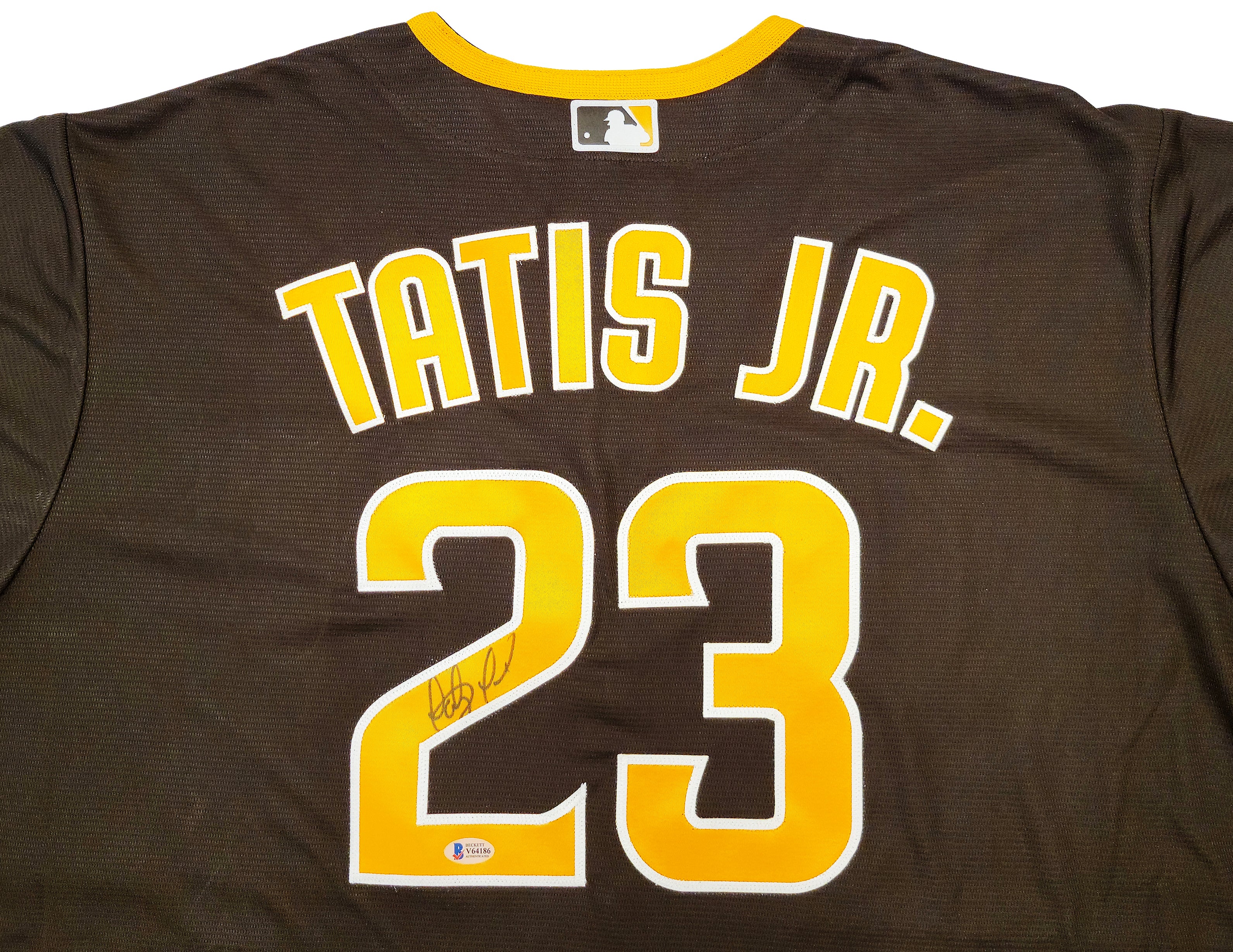 San Diego Padres Fernando Tatis Jr. Autographed Brown Nike Jersey Size XXL Beckett BAS Stock #201914 - Image 3