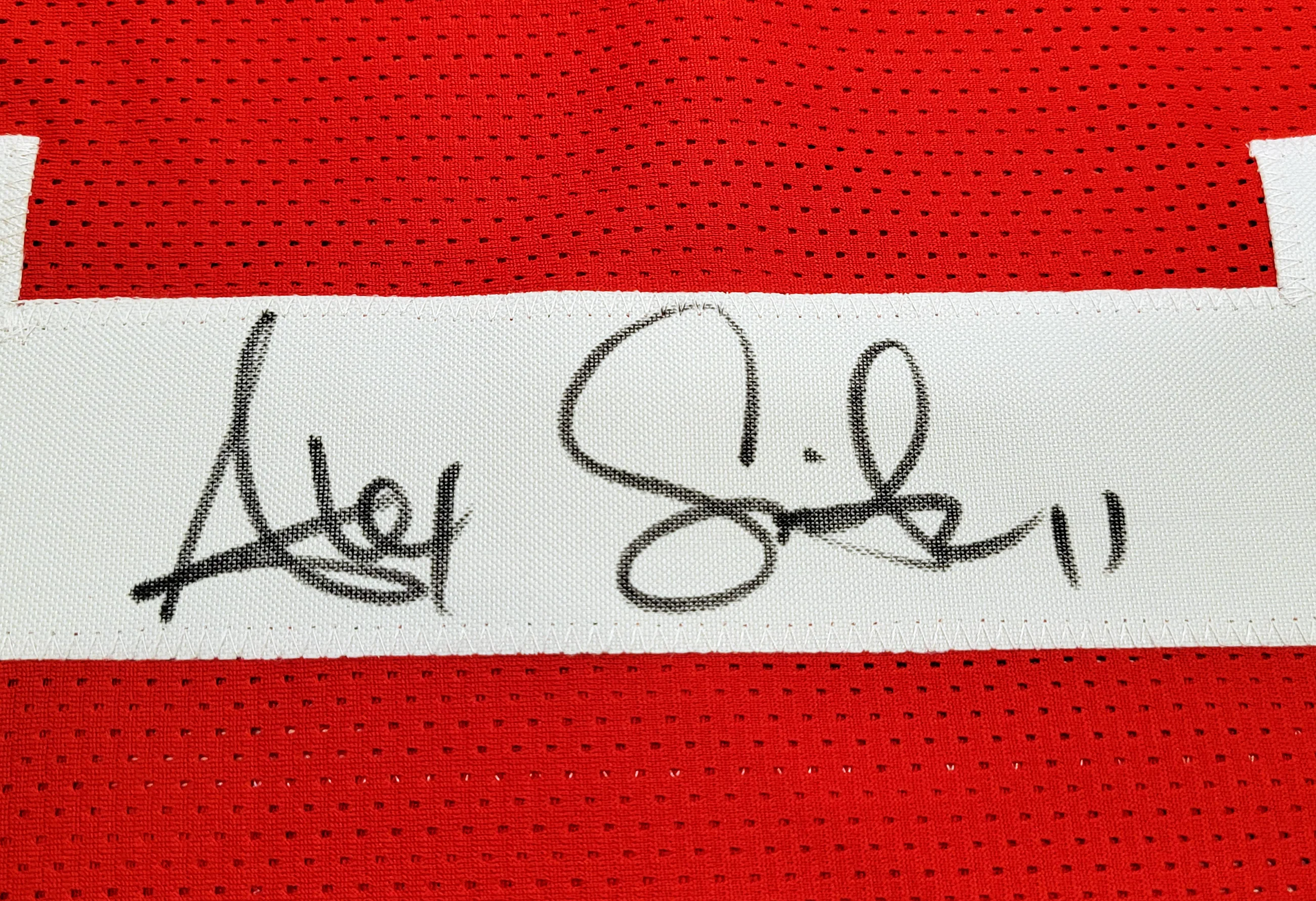 San Francisco 49ers Alex Smith Autographed Red Jersey Beckett BAS Witness Stock #208237 - Image 4
