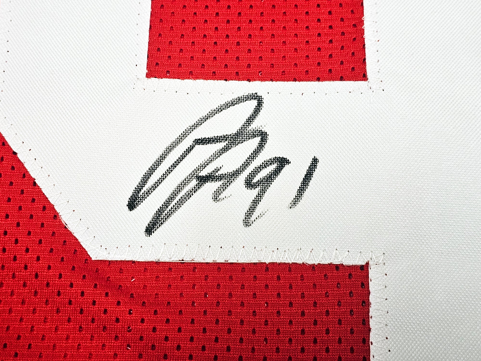 San Francisco 49ers Arik Armstead Autographed Red Jersey Beckett BAS Witness Stock #218744 - Image 4