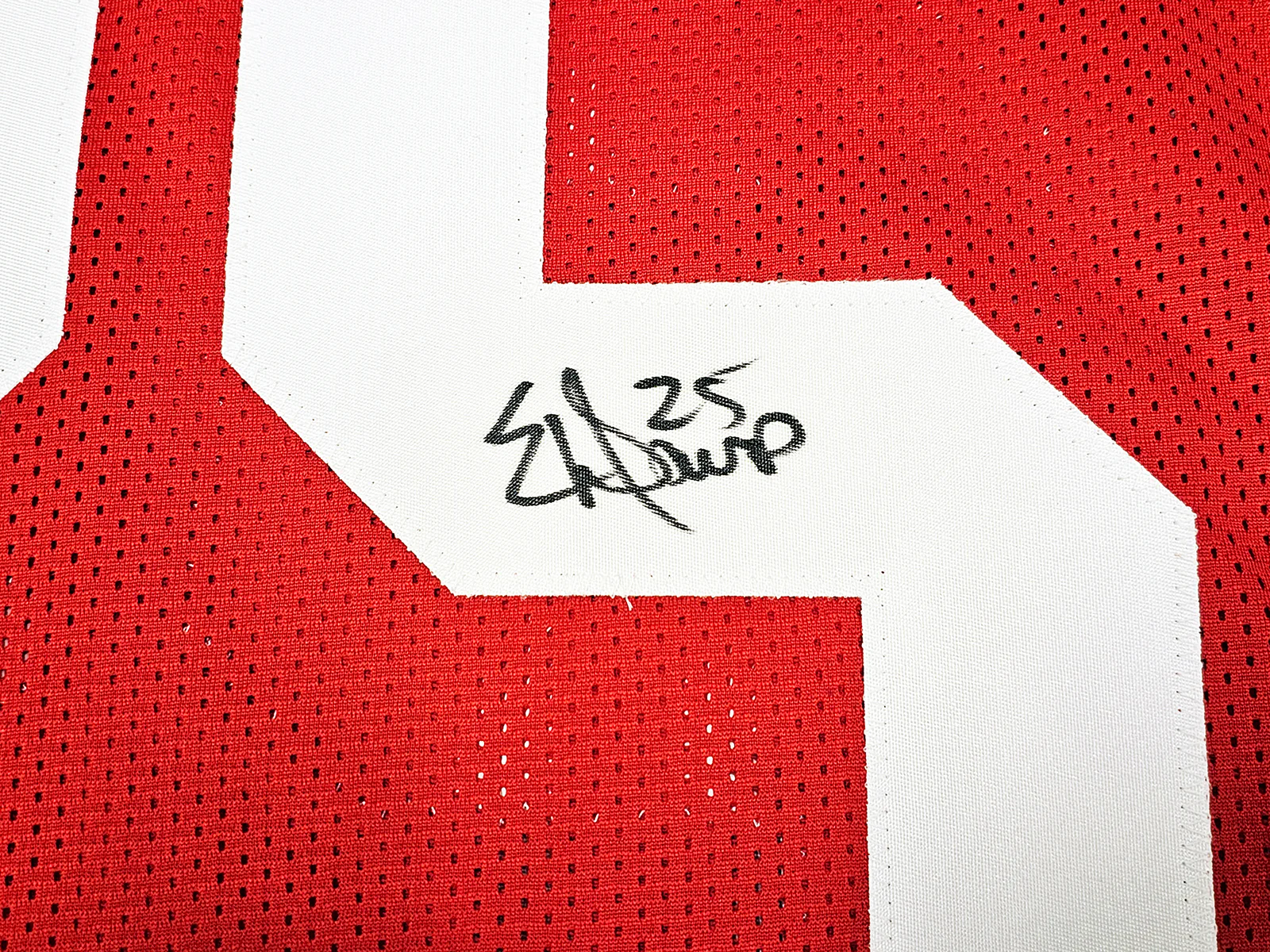 San Francisco 49ers Eric Davis Autographed Red Jersey "SB XXIX Champion" Beckett BAS QR Stock #215868 - Image 4