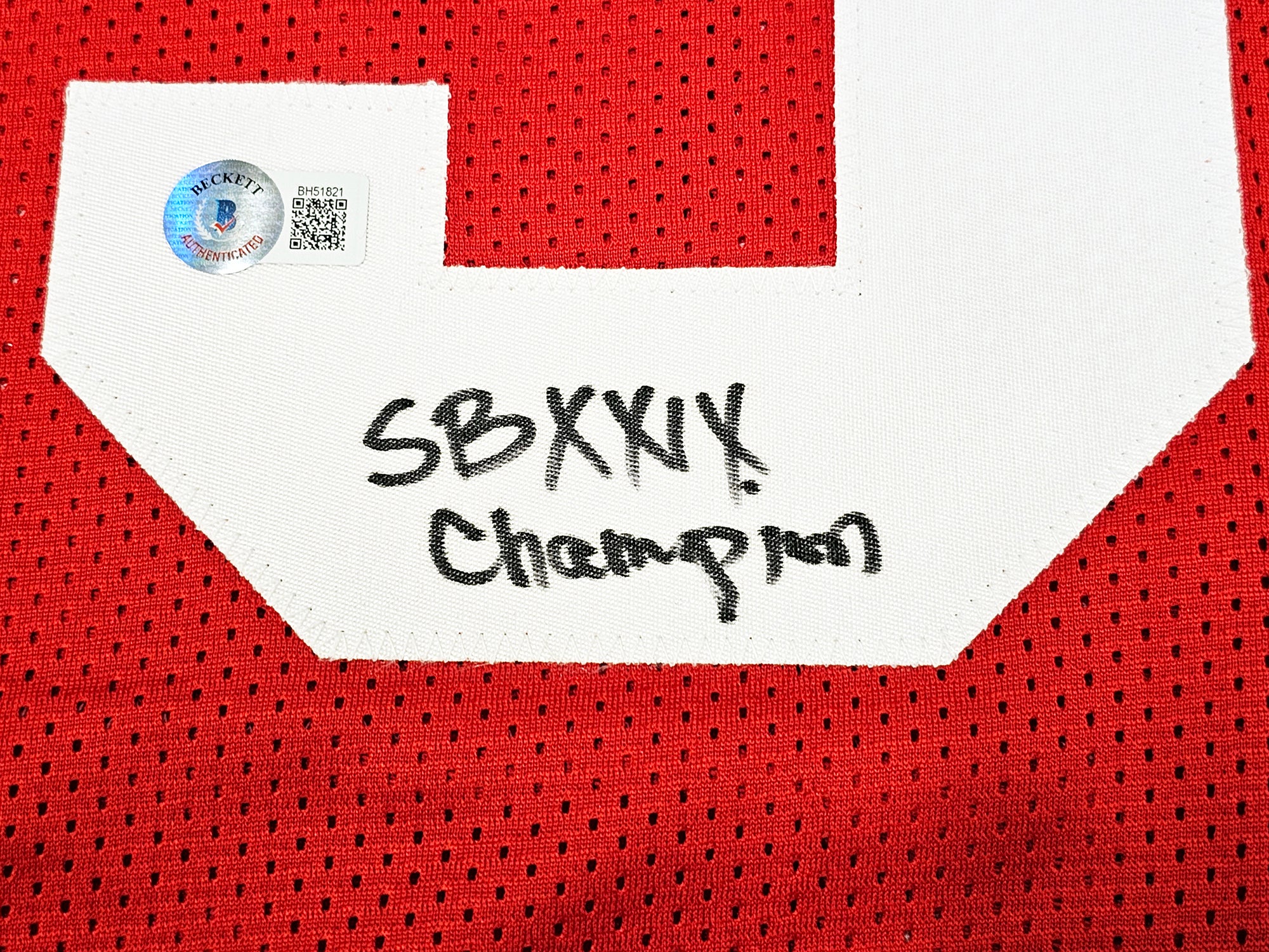 San Francisco 49ers Eric Davis Autographed Red Jersey "SB XXIX Champion" Beckett BAS QR Stock #215868 - Image 5