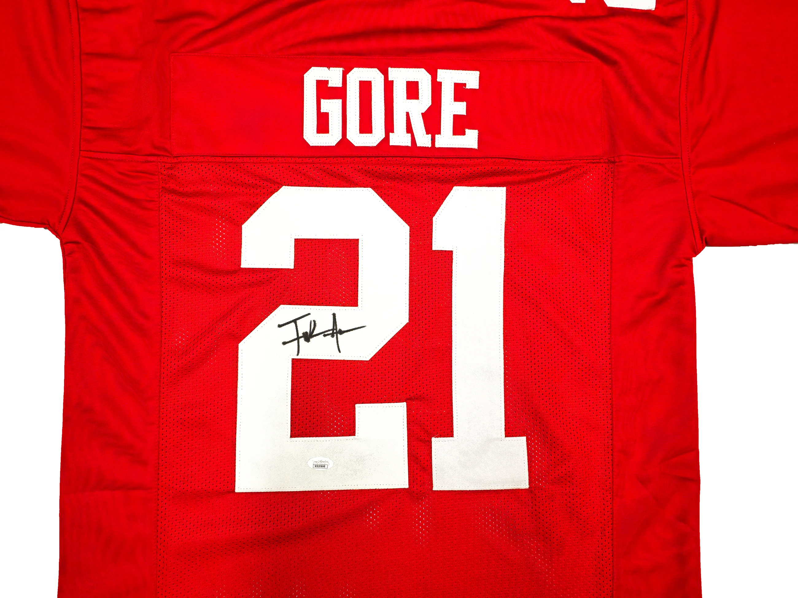 San Francisco 49ers Frank Gore Autographed Red Jersey JSA Stock #233380 - Image 3