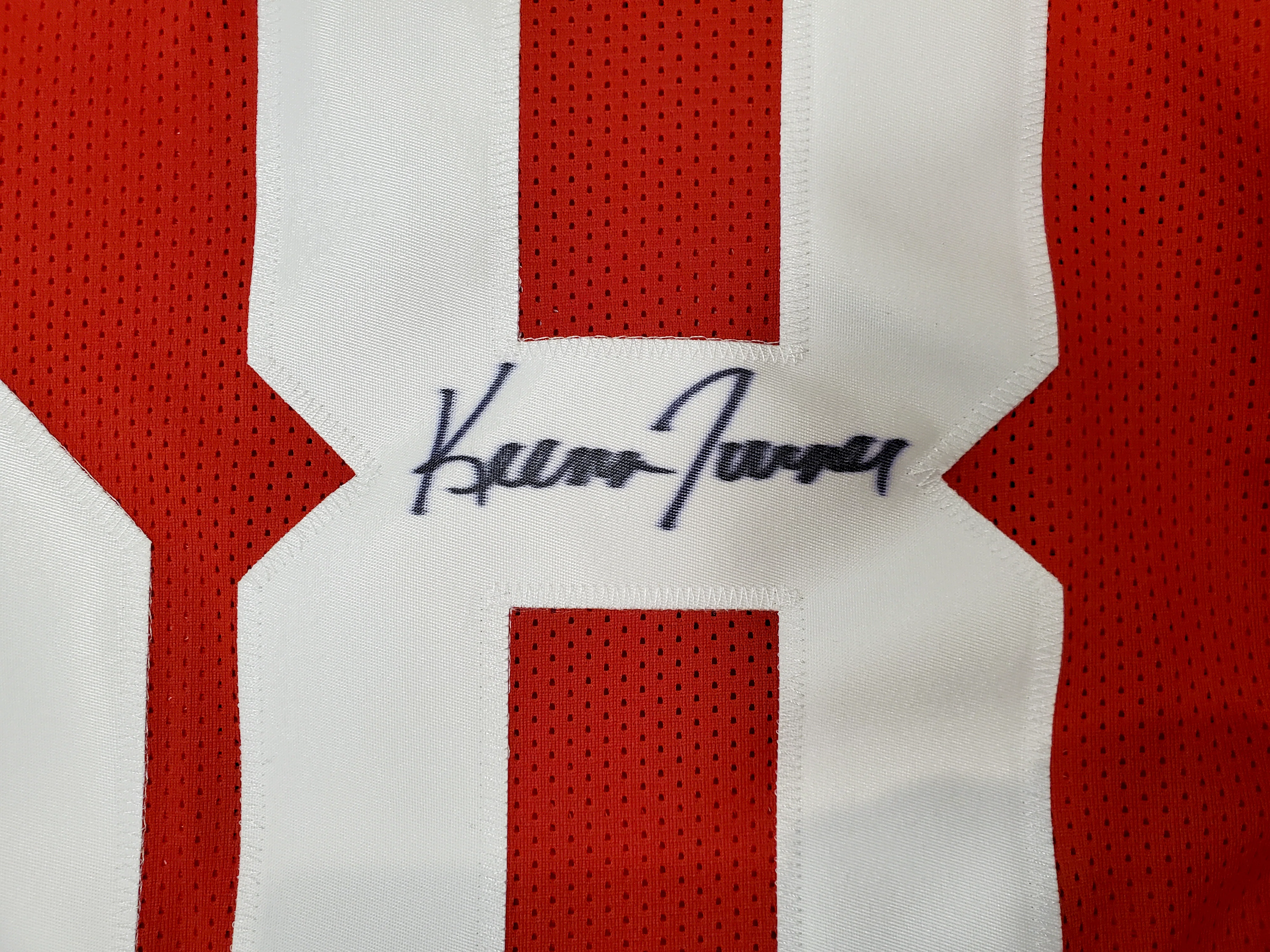 San Francisco 49ers Keena Turner Autographed Red Jersey Beckett BAS Stock #195246 - Image 2