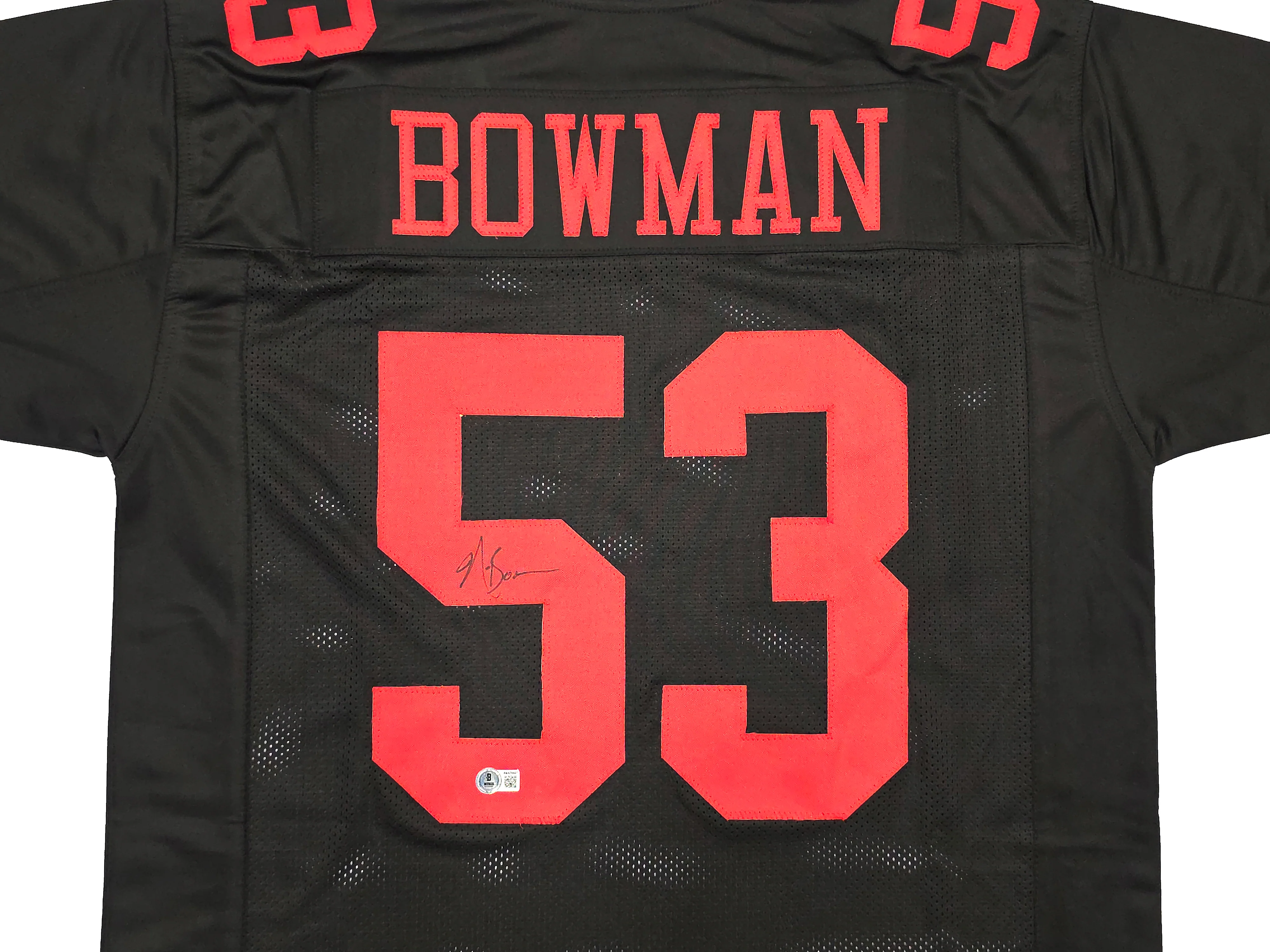 San Francisco 49ers NaVorro Bowman Autographed Black Jersey Beckett BAS Witness Stock #260074 - Image 2
