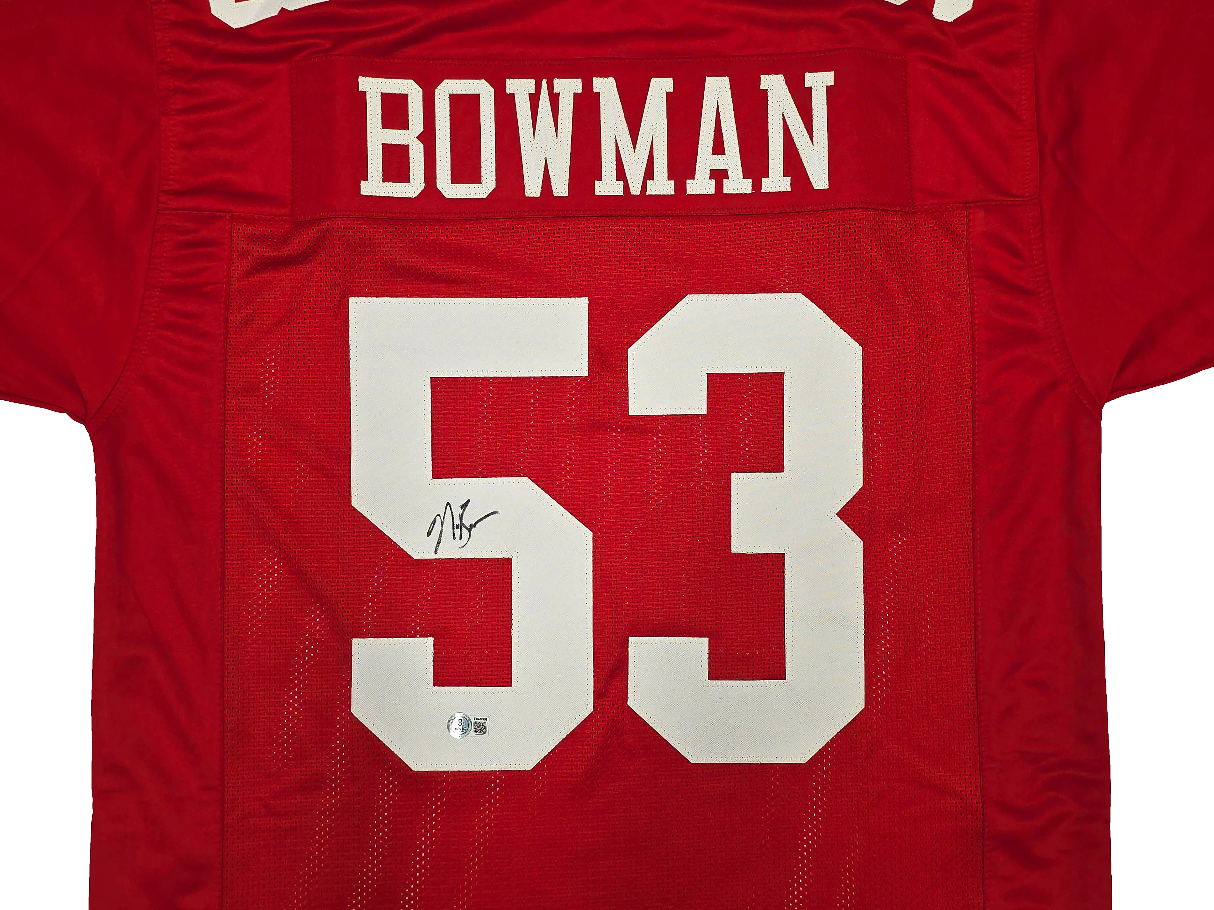 San Francisco 49ers NaVorro Bowman Autographed Red Jersey Beckett BAS Witness Stock #260073 - Image 2
