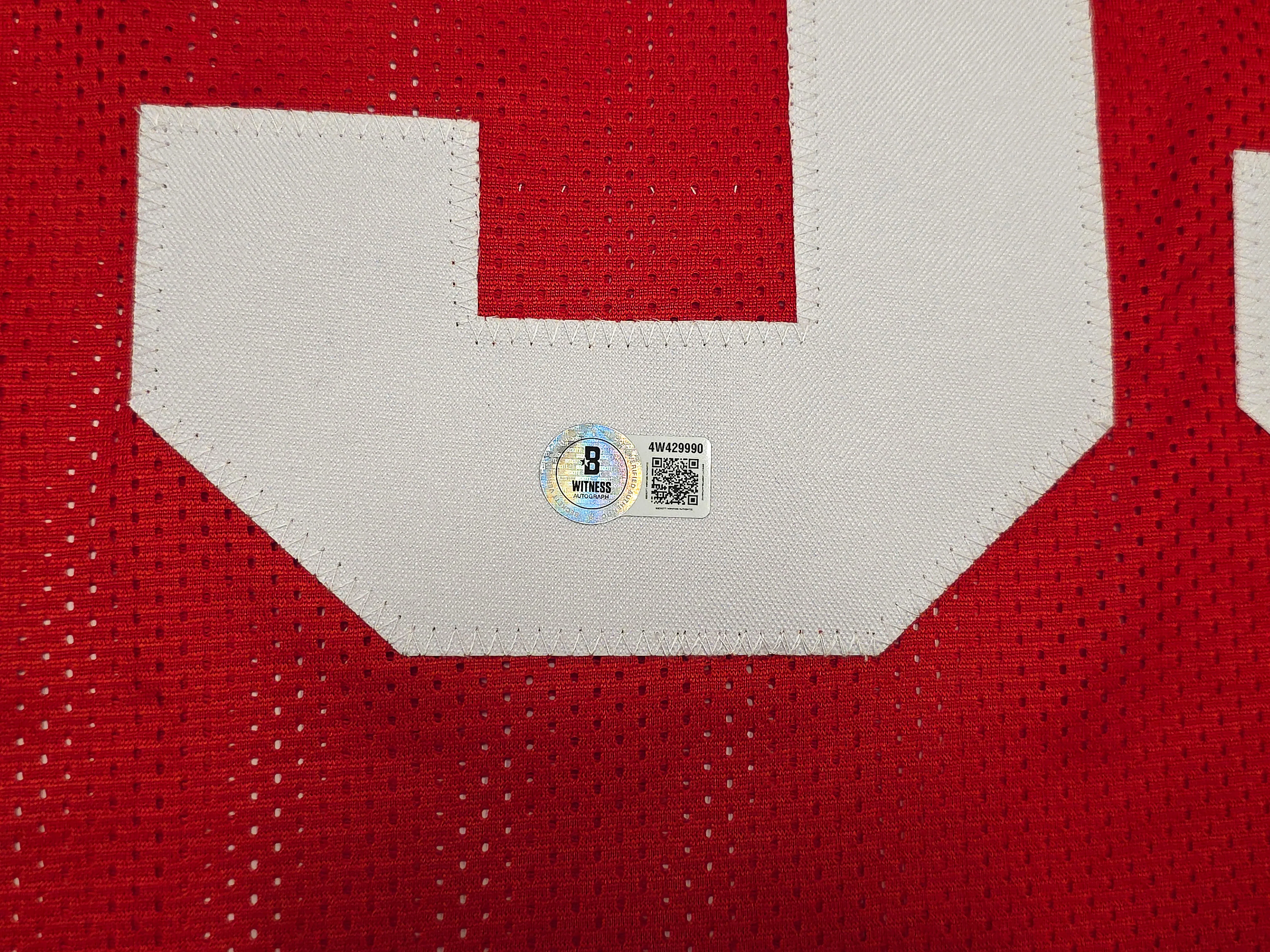 San Francisco 49ers NaVorro Bowman Autographed Red Jersey Beckett BAS Witness Stock #260073 - Image 4
