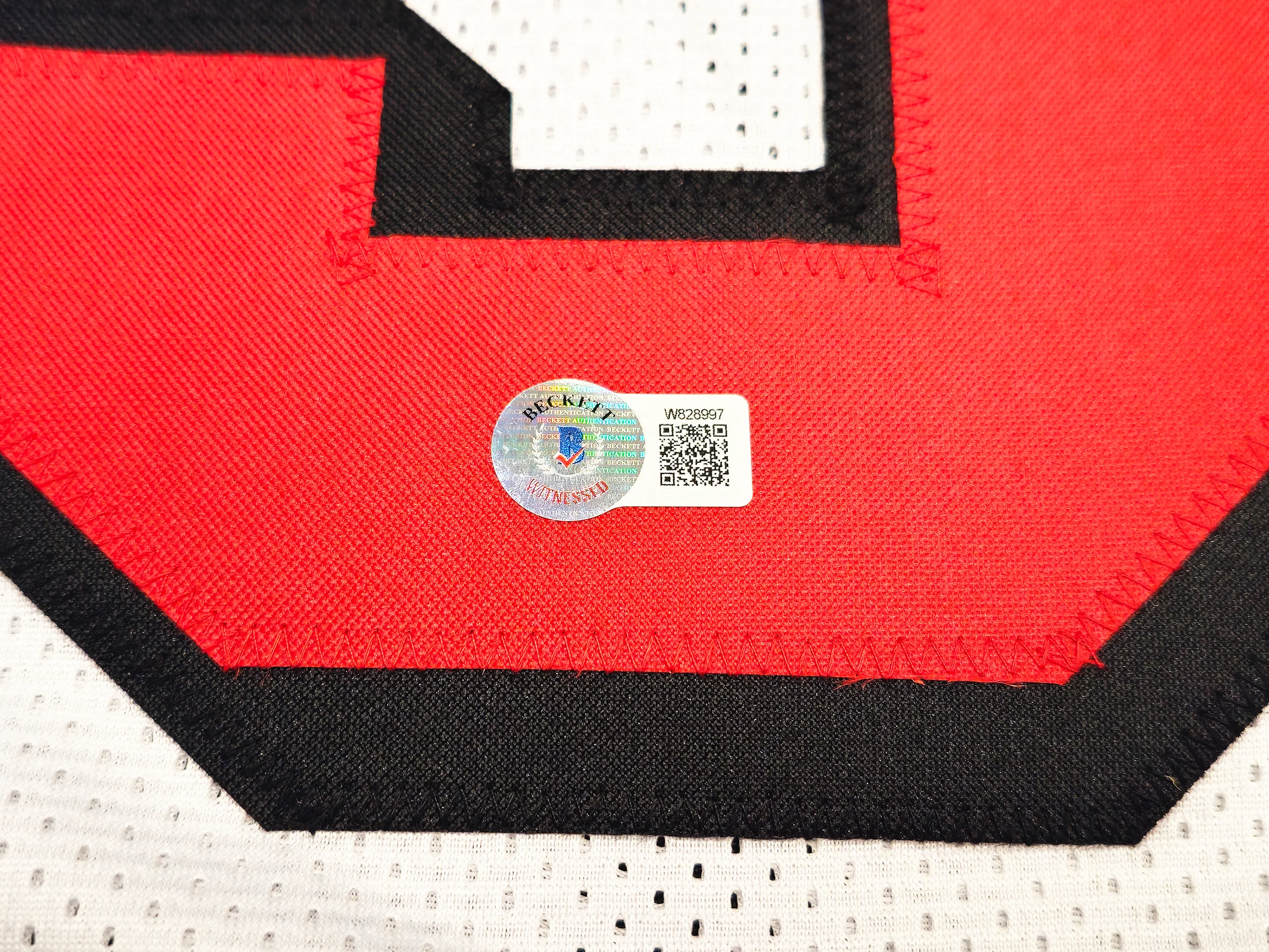 San Francisco 49ers Nick Bosa Autographed White Jersey Beckett BAS Witness Stock #230702 - Image 5