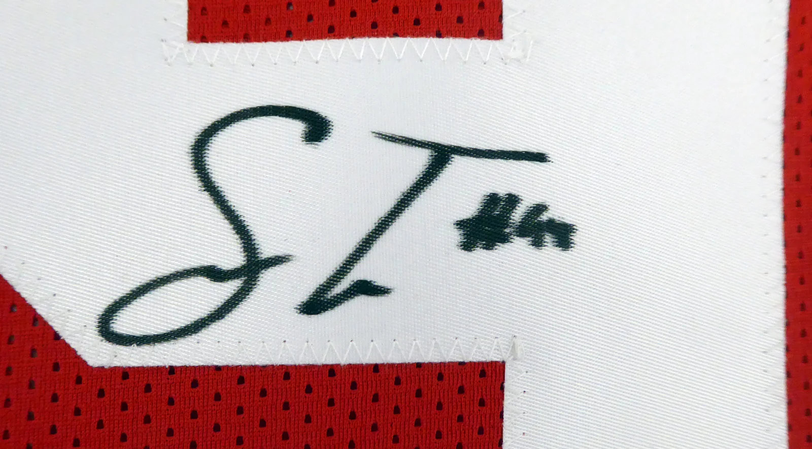 San Francisco 49ers Solomon Thomas Autographed Red Jersey Beckett BAS Stock #155796 - Image 3