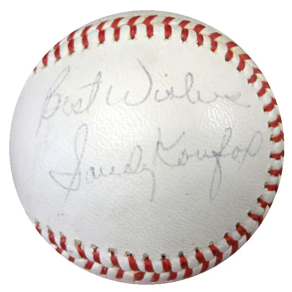 Sandy Koufax Autographed NL Baseball Los Angeles Dodgers "Best Wishes" Vintage Playing Days Signature PSA/DNA #V02561 - Image 2