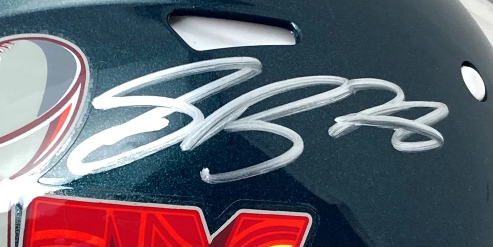 Saquon Barkley Signed Eagles Super Bowl 59 LIX FS Authentic Speed Helmet PSA/DNA - Image 2