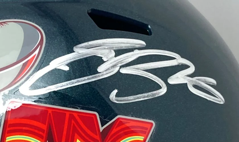 Saquon Barkley Signed Eagles Super Bowl 59 LIX FS Replica Speed Helmet PSA/DNA - Image 2