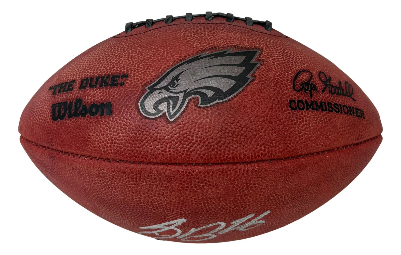 Saquon Barkley Signed Philadelphia Eagles Duke Logo Football PSA/DNA - Image 2