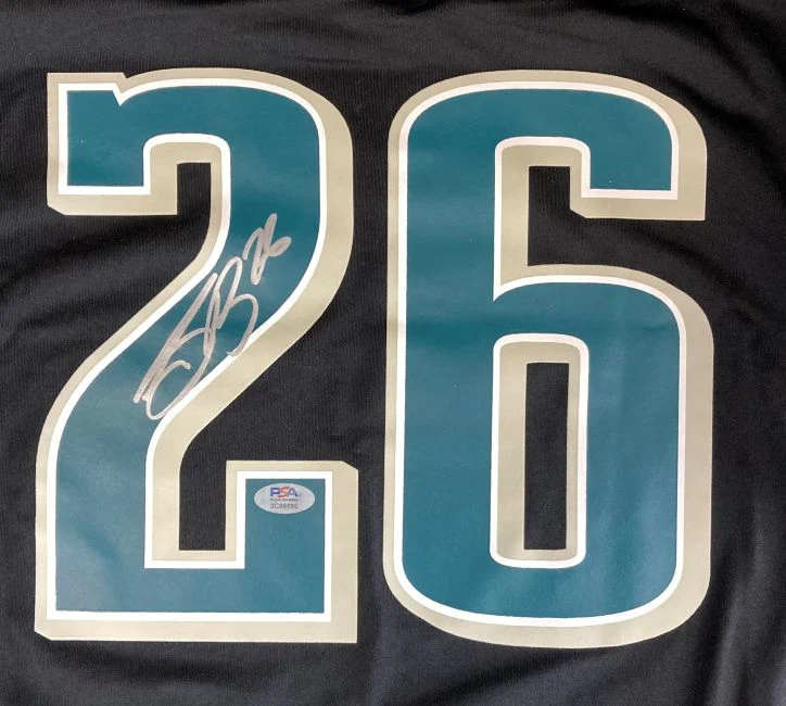 Saquon Barkley Signed Philadelphia Eagles Super Bowl 59 LIX Black Nike Jersey PSA - Image 2