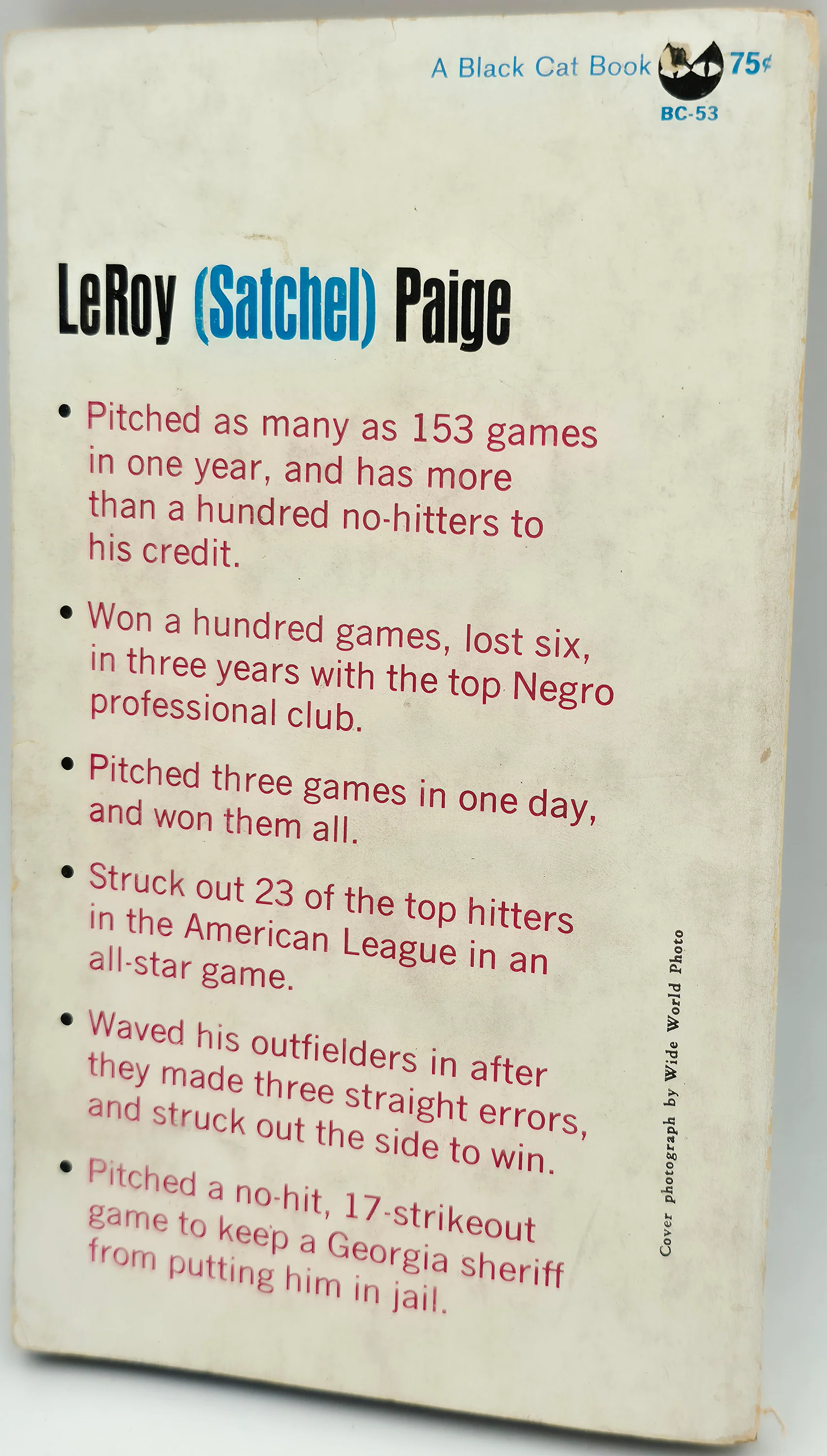 Satchel Paige Autographed Maybe I'll Pitch Forever' Book Negro Leagues "Best Wishes, From" Beckett BAS SKU #AE25470 - Image 5