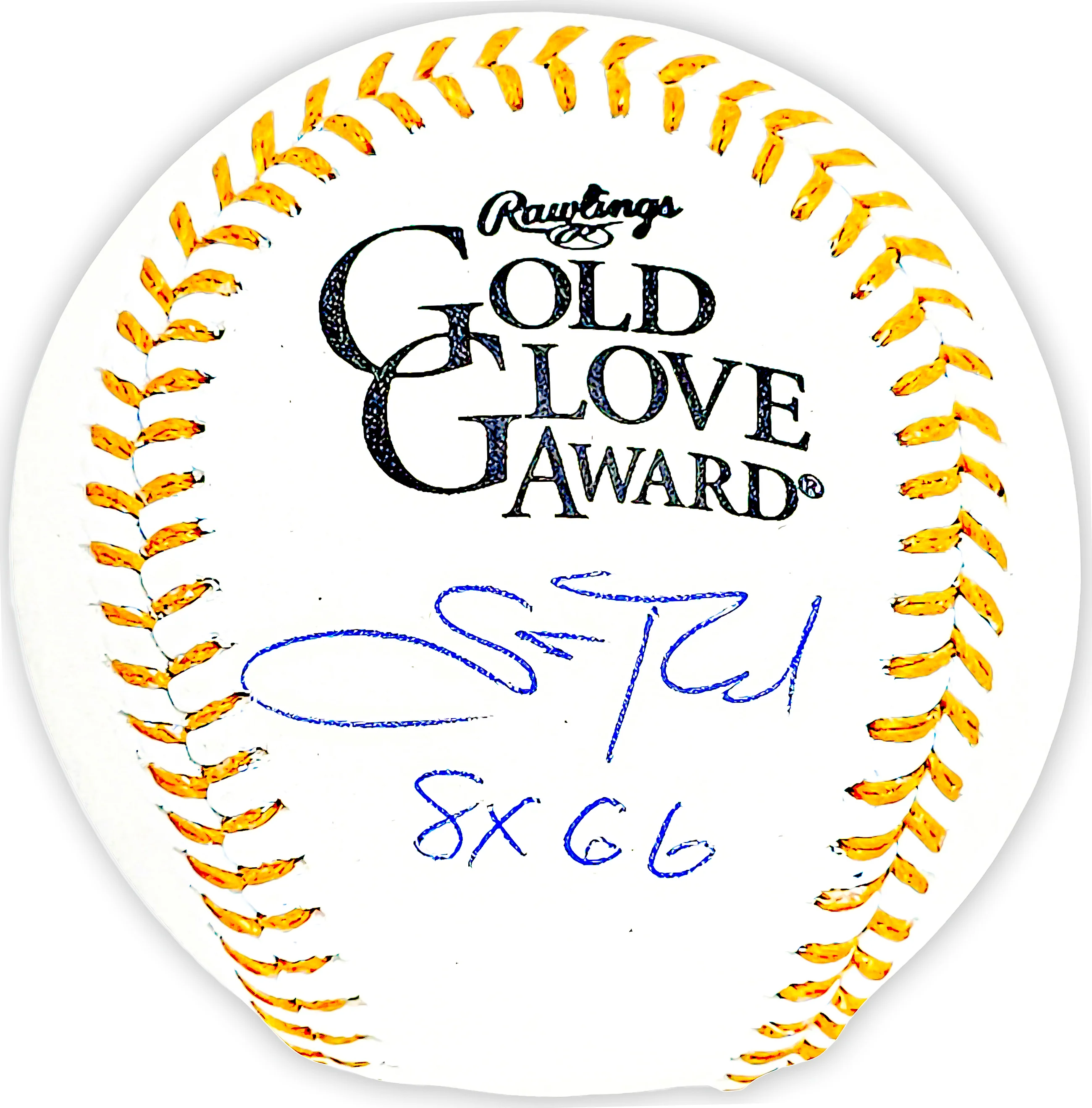 Scott Rolen Autographed Official Gold Glove Logo MLB Baseball St. Louis Cardinals "8X GG" Beckett BAS Witness Stock #215685 - Image 2