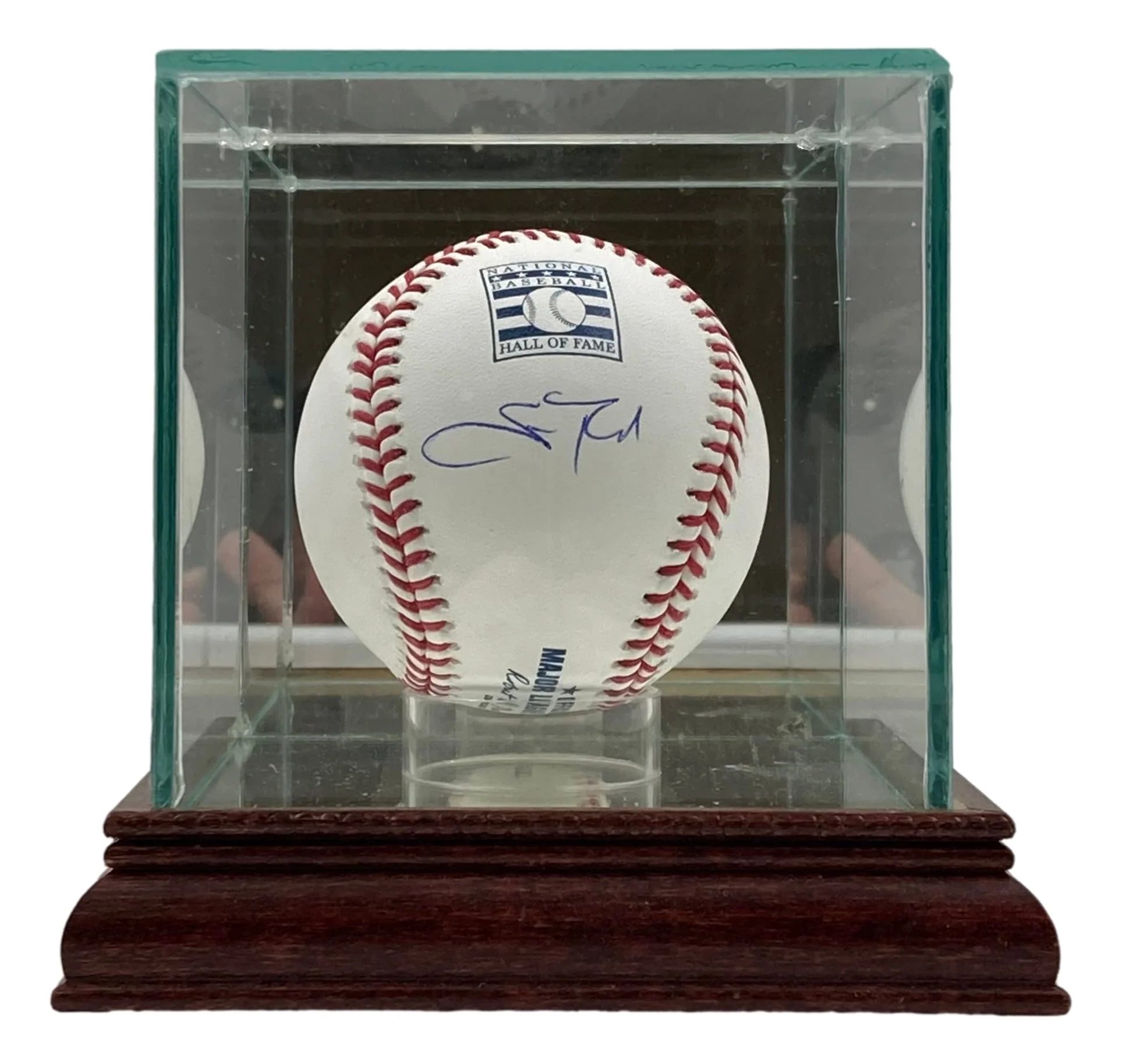 Scott Rolen Cardinals Signed Official Hall Of Fame Logo Baseball w/ Case BAS - Image 5