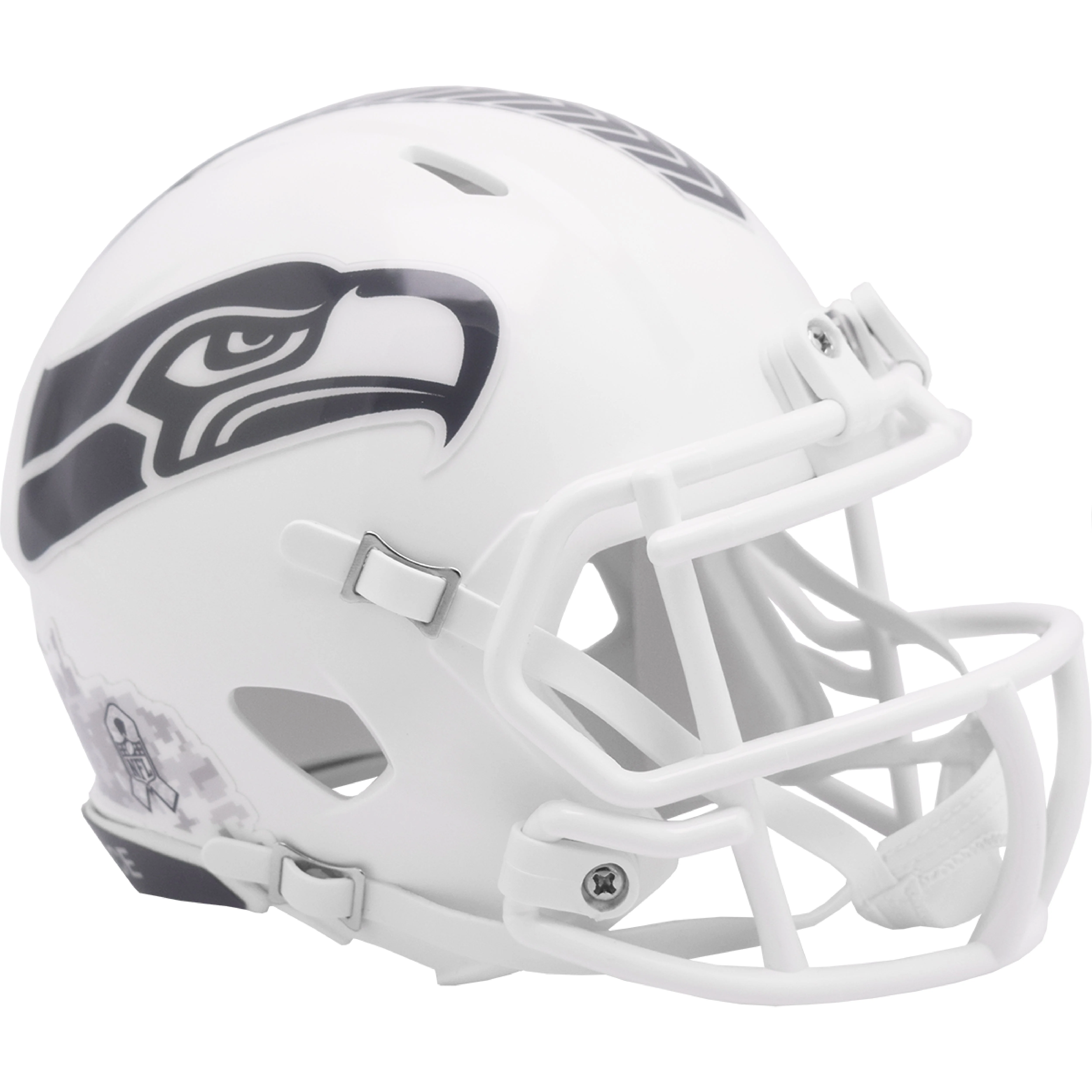 Seattle Seahawks 2024 Salute to Service Riddell Speed Mini Football Helmet