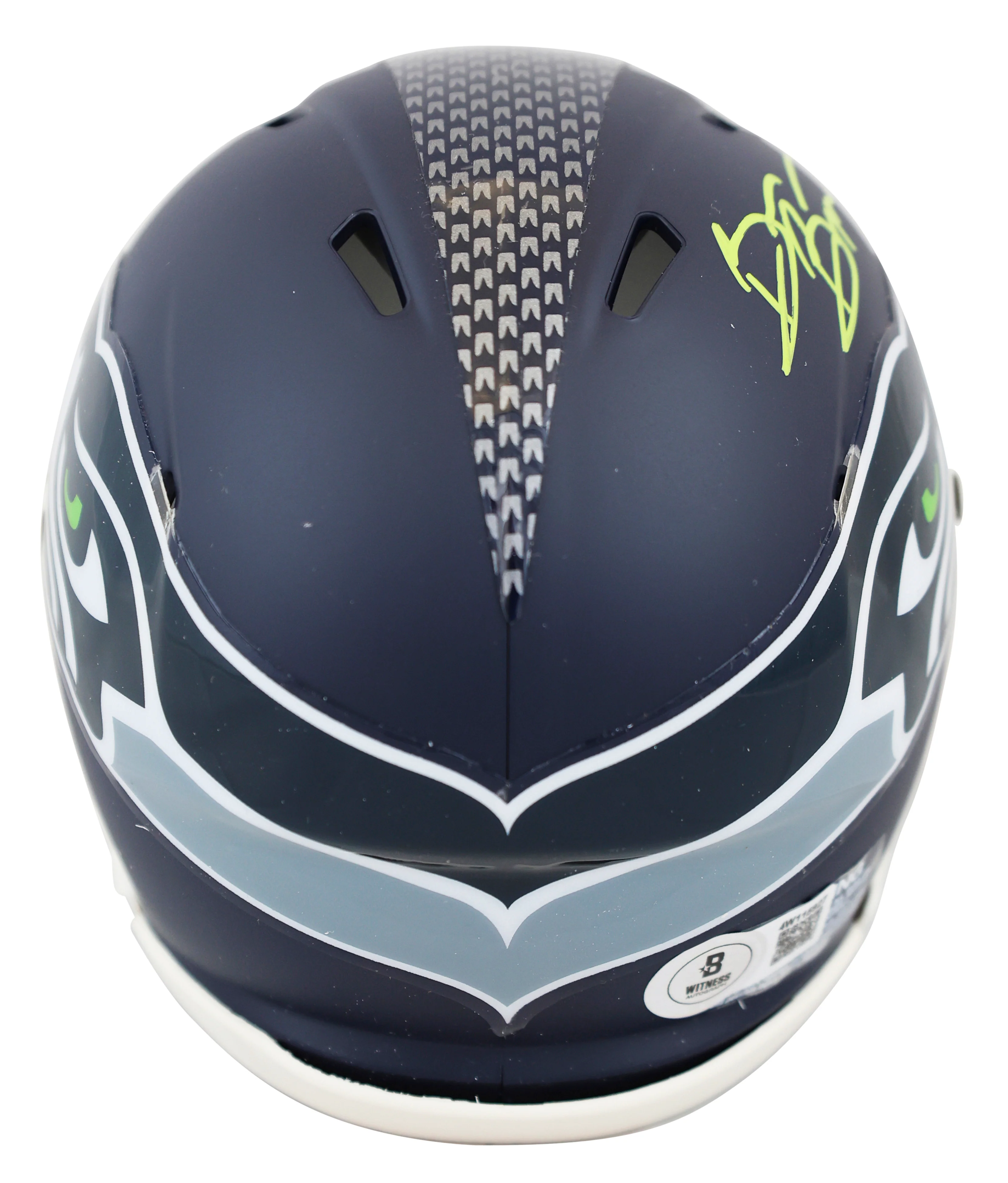 Seahawks Brian Bosworth Authentic Signed Speed Mini Helmet BAS Witnessed - Image 3