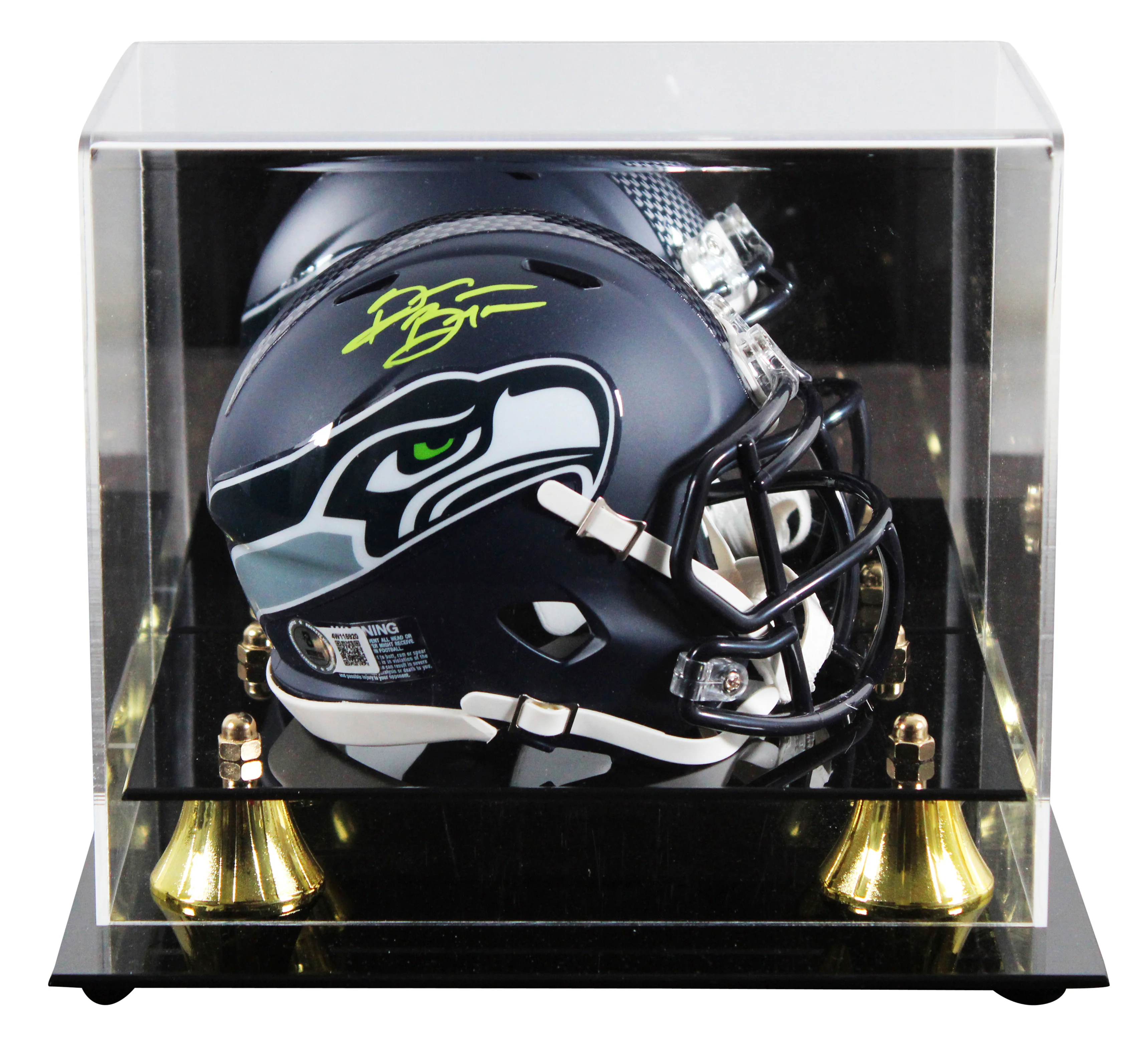 Seahawks Brian Bosworth Authentic Signed Speed Mini Helmet W/ Case BAS Witnessed - Image 2